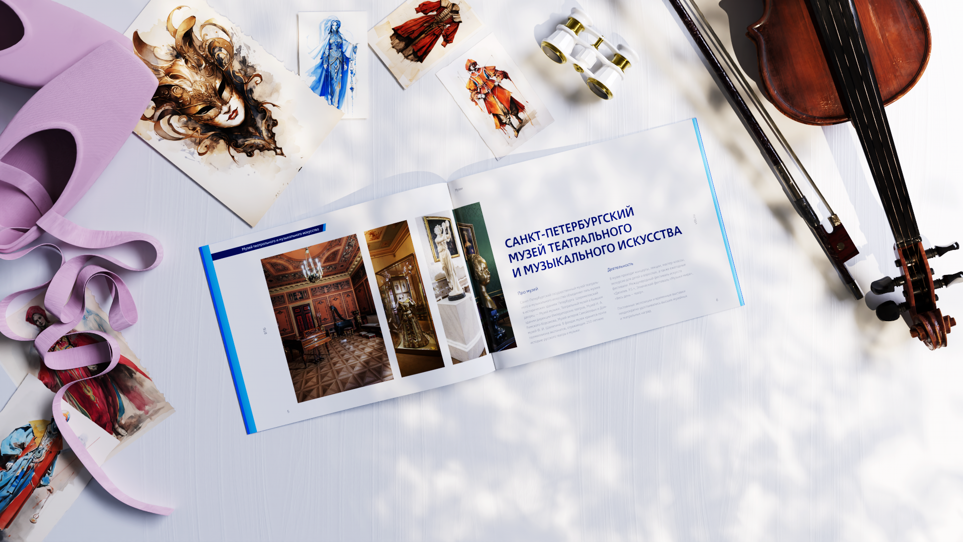 3д рендер альбома в окружении