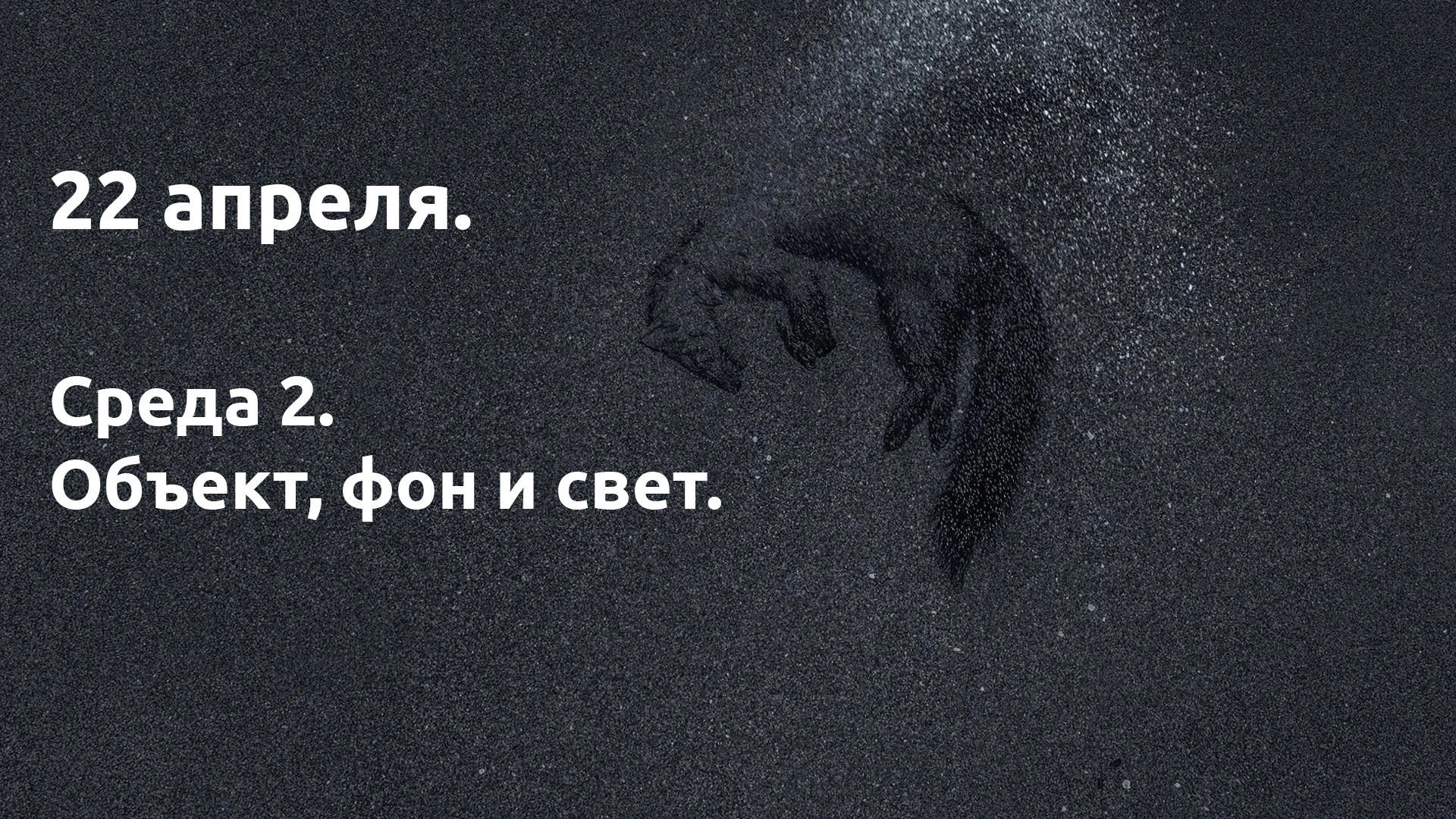 Среда 2. Объект, фон и свет. …
