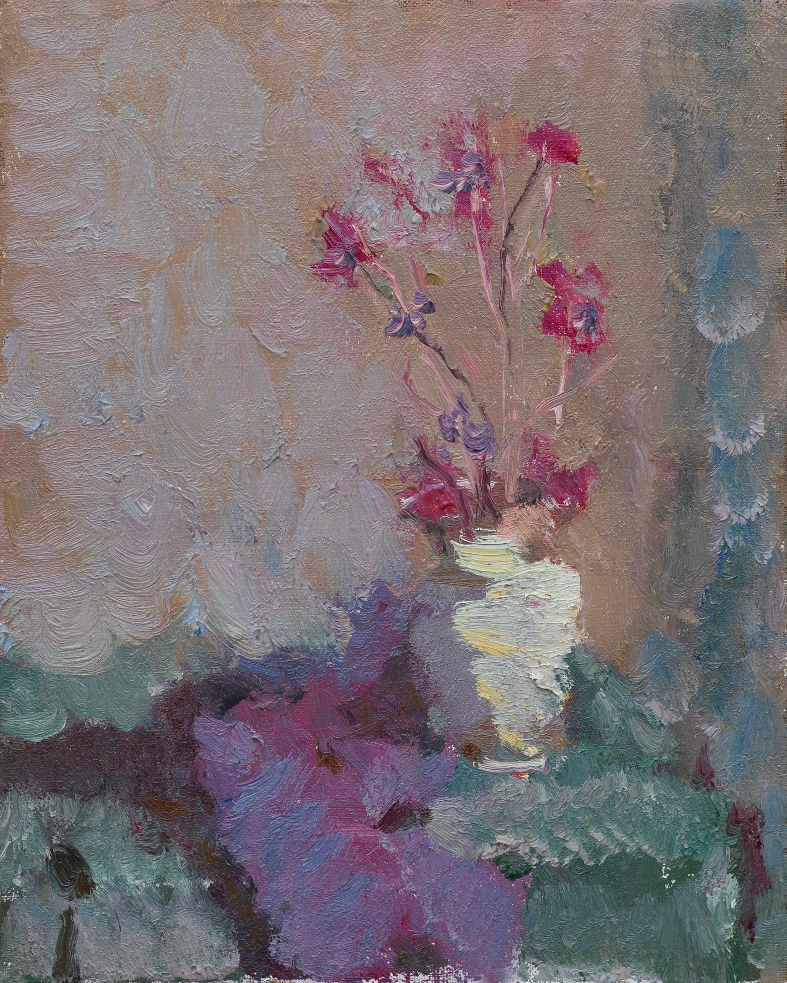 Натюрморт с&nbsp;розовыми сухоцветами