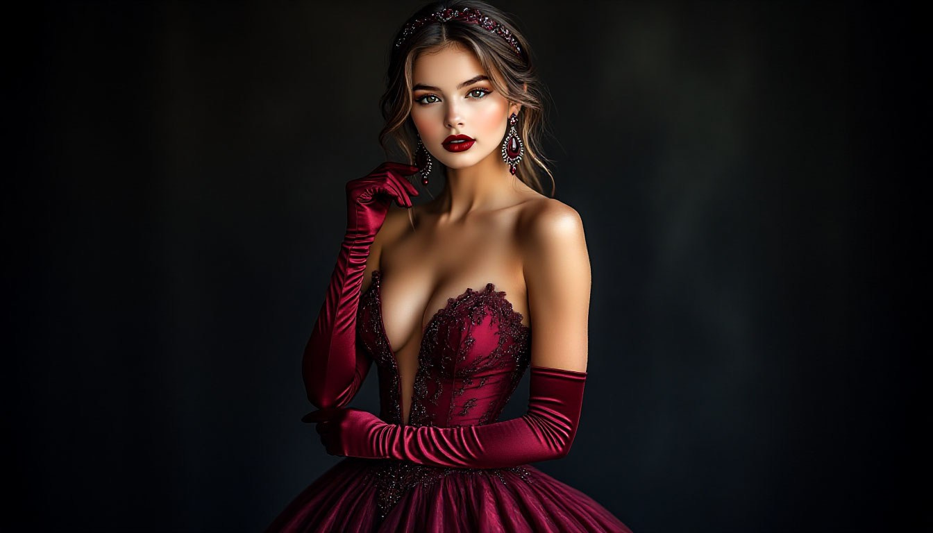 Стили фотосессий для девушек. Вамп. Красивый портрет девушки.