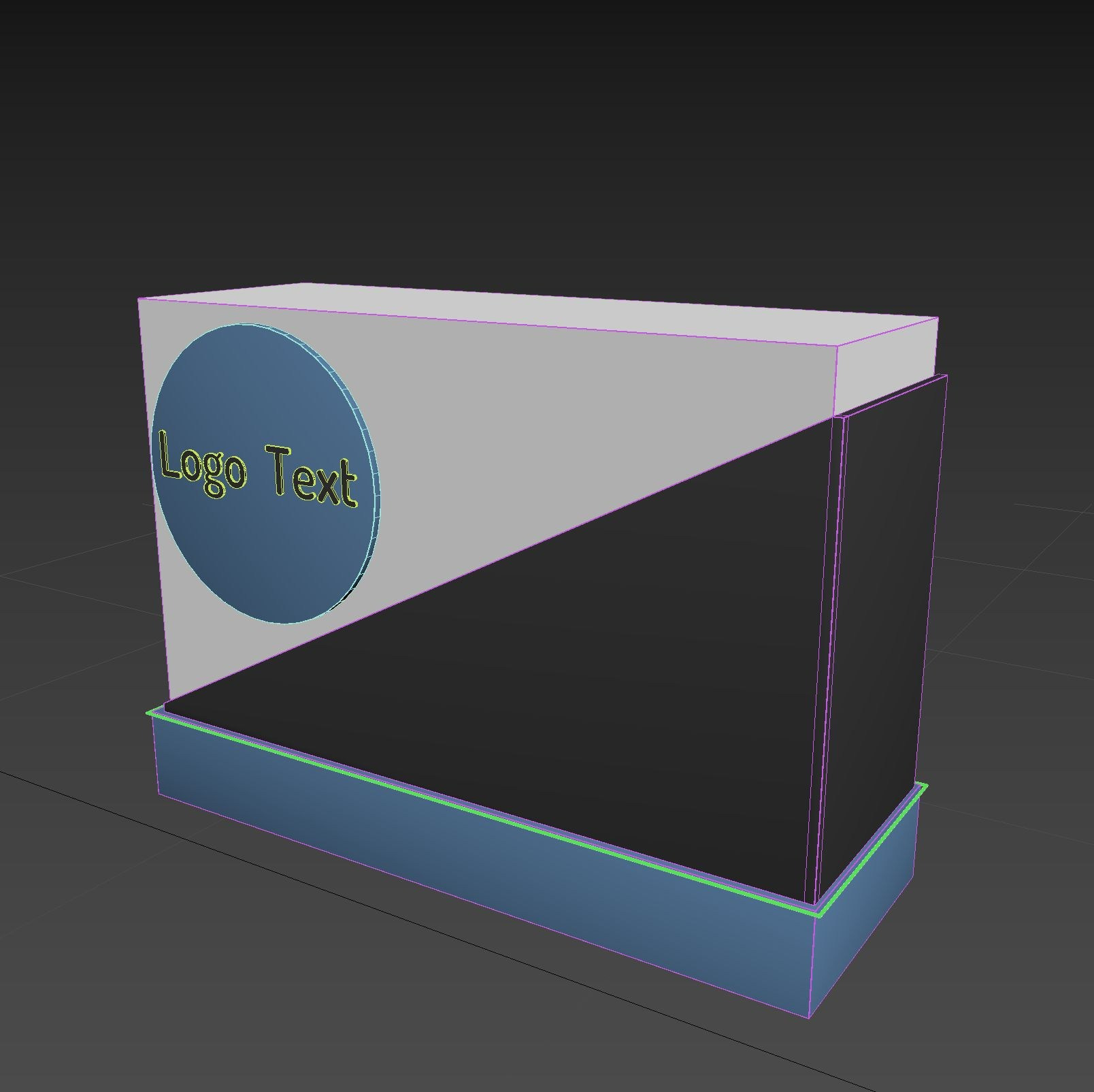 Промостойка для выставочного стенда. 3D модель номер 022