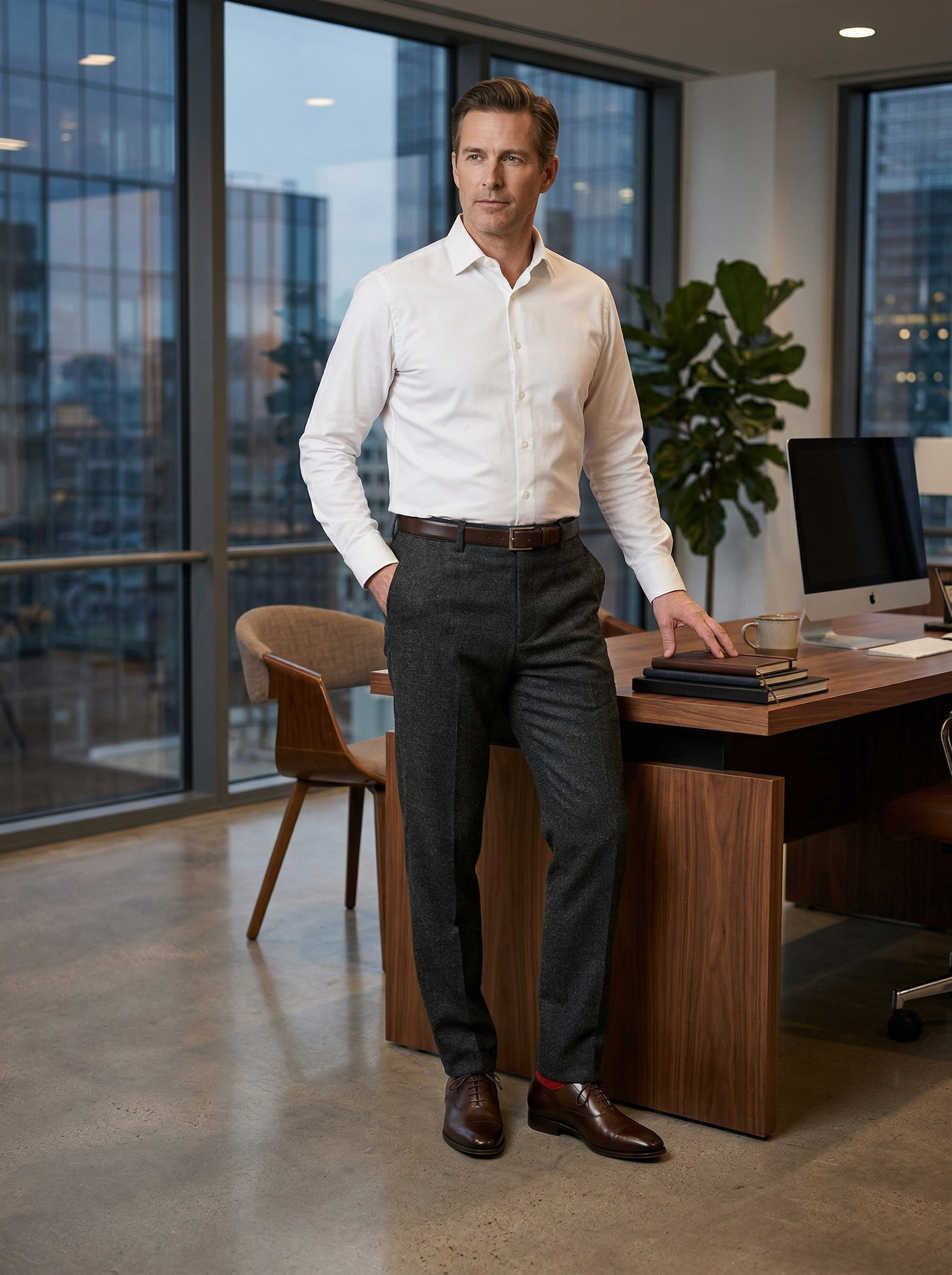 Генерация карточки товара для шерстяных брюк в офисе