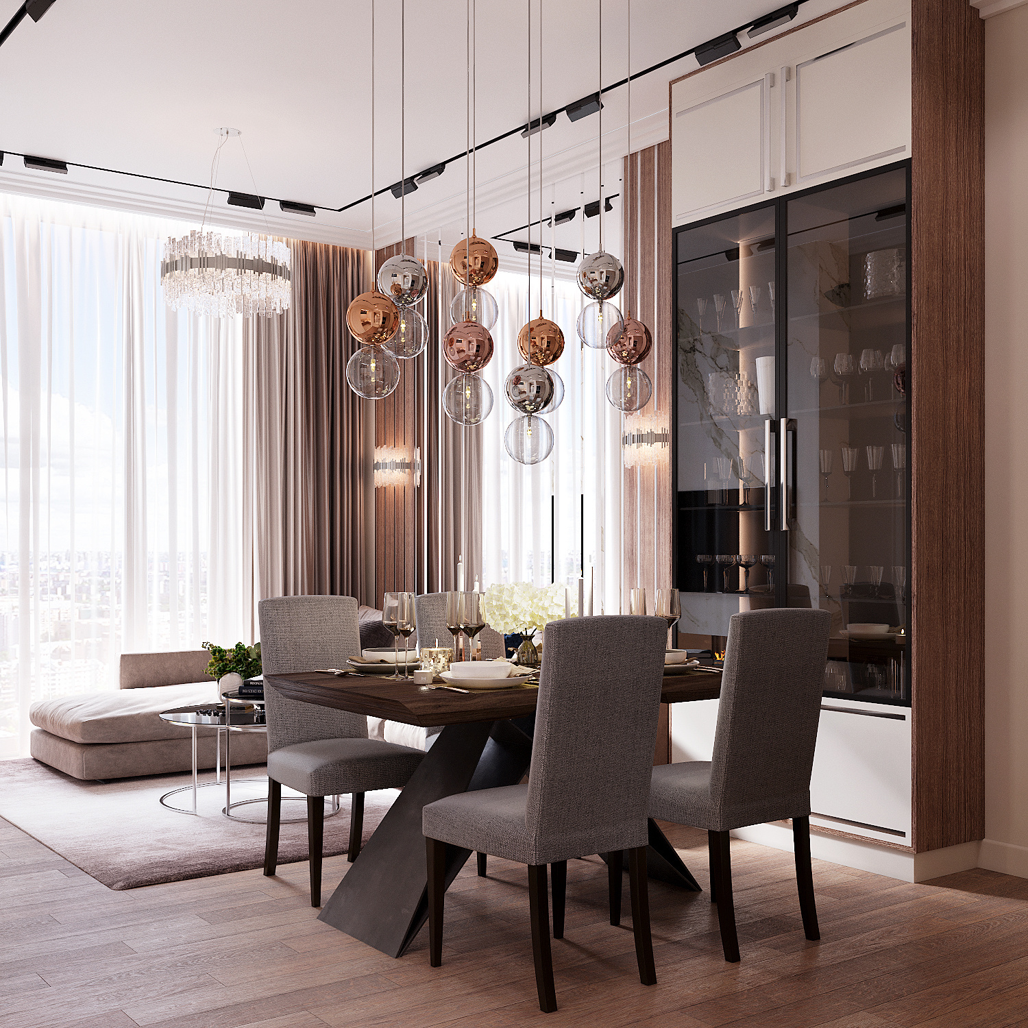 Дизайн гостиной студия 54