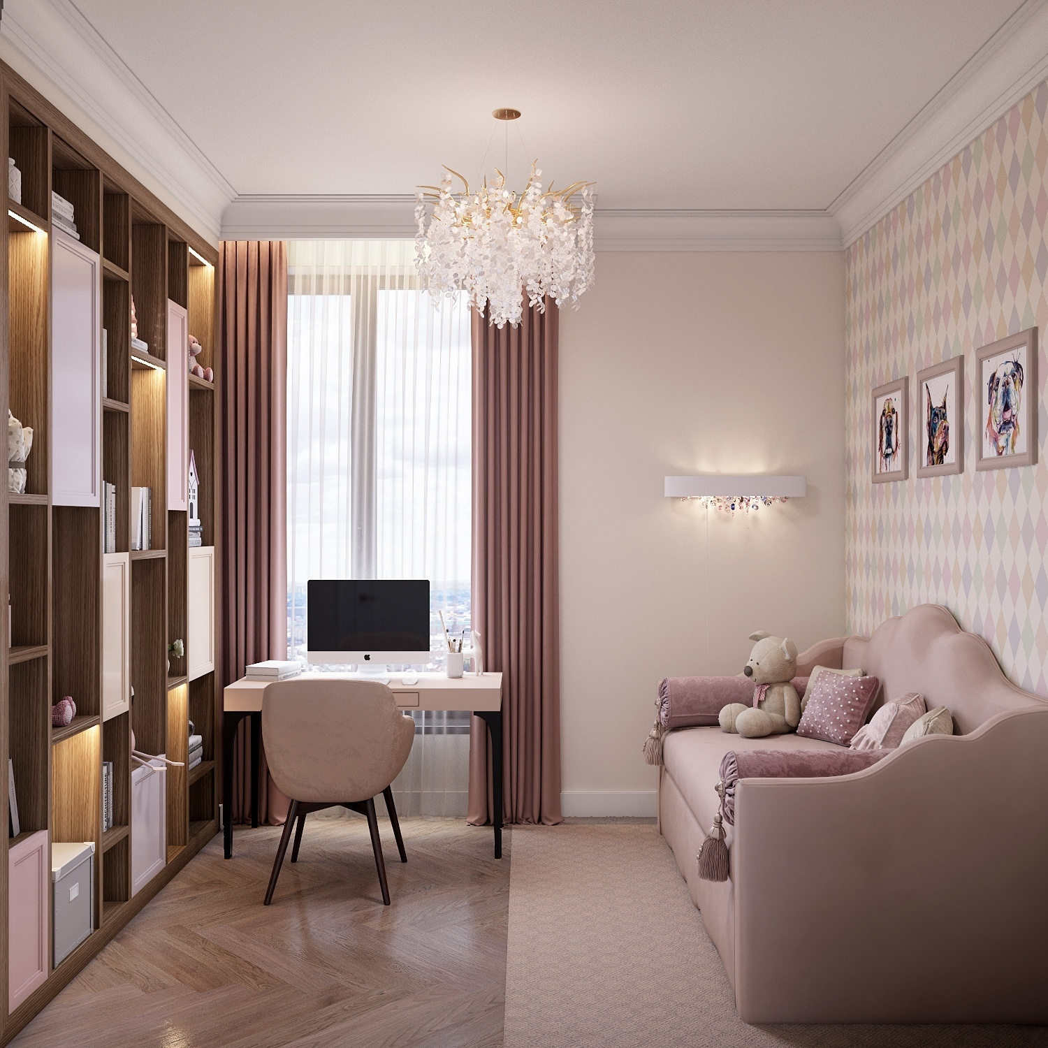 Дизайн детской для девочки