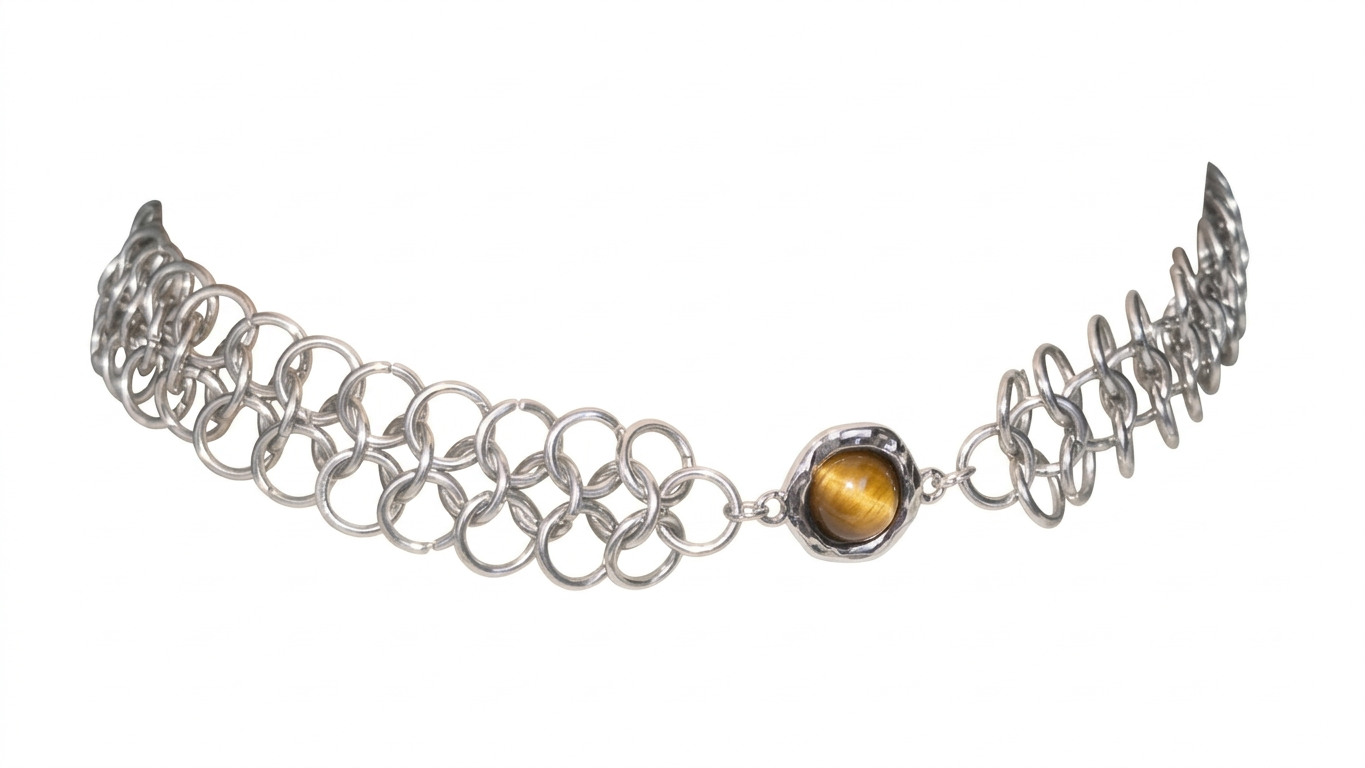 Чокеры из кольчуги. Украшения из кольчуги в Москве Соня Спросонья