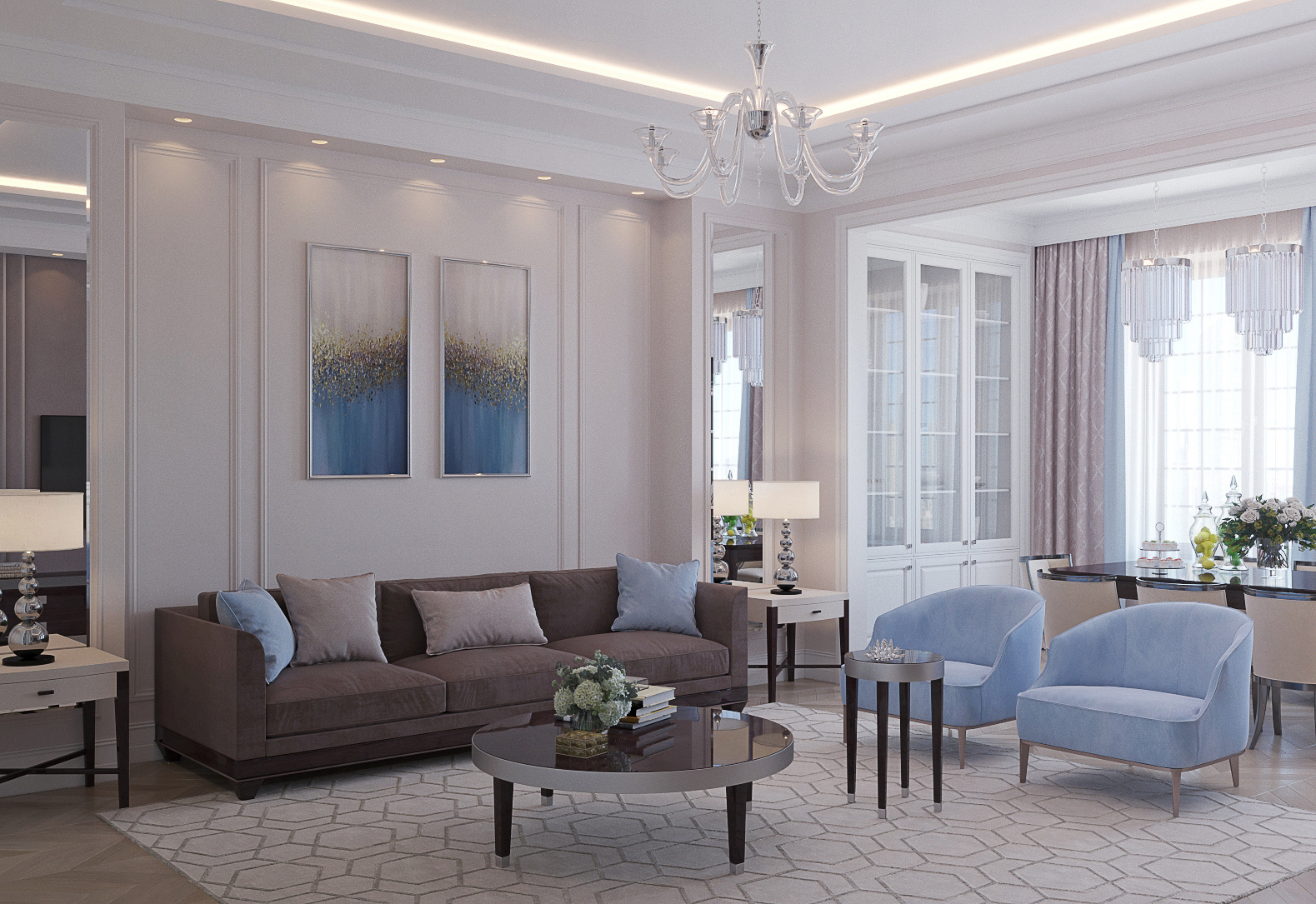 Дизайн интерьера в ЖК Knightsbridge Private Park