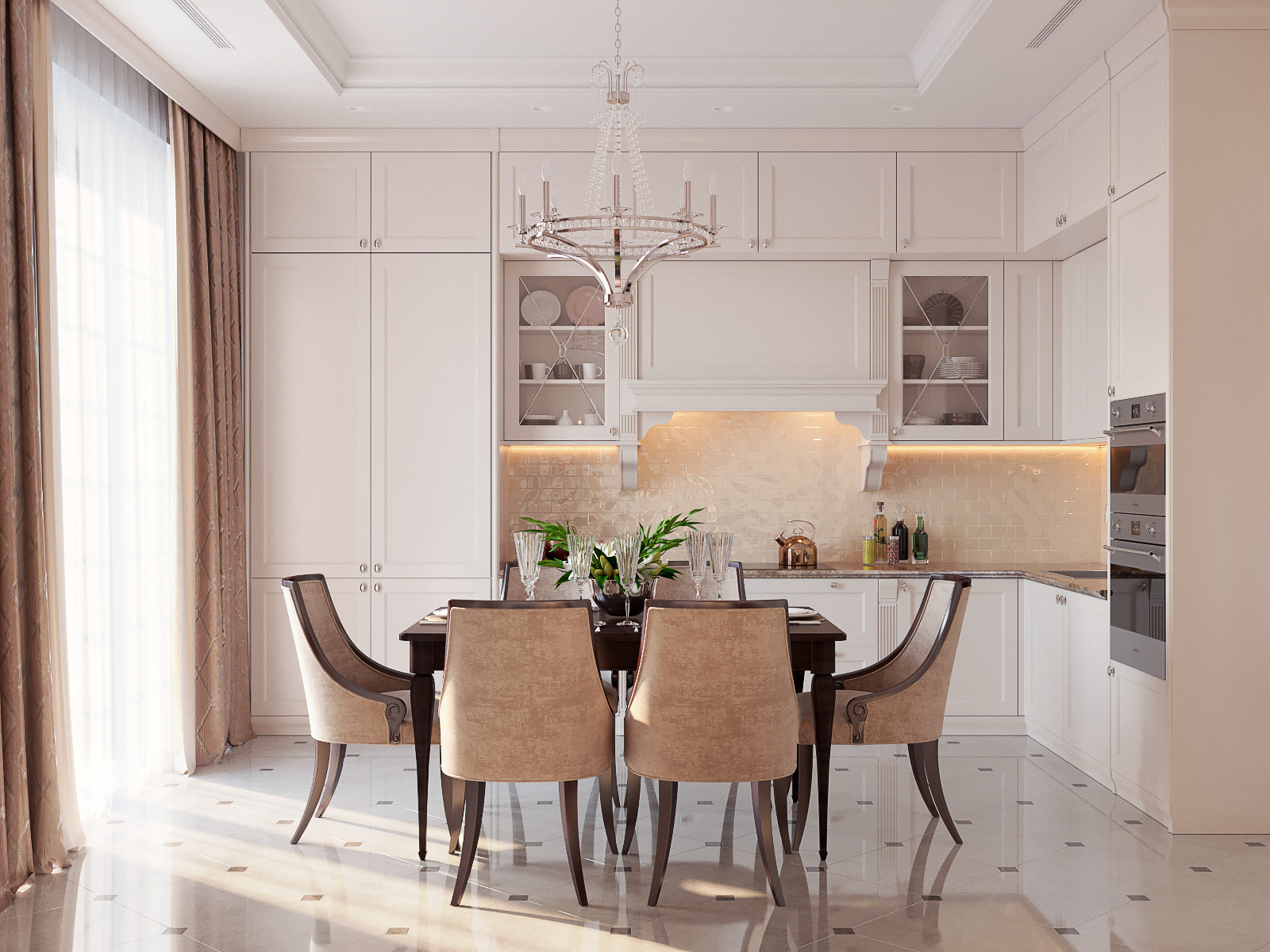 Дизайн кухни в классическом стиле