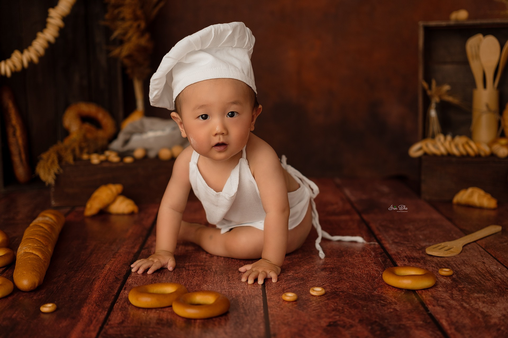 Фотосессия малыша поварёнок. Ньюборн и детский фотограф в Южно-Сахалинске Ирина Симанович