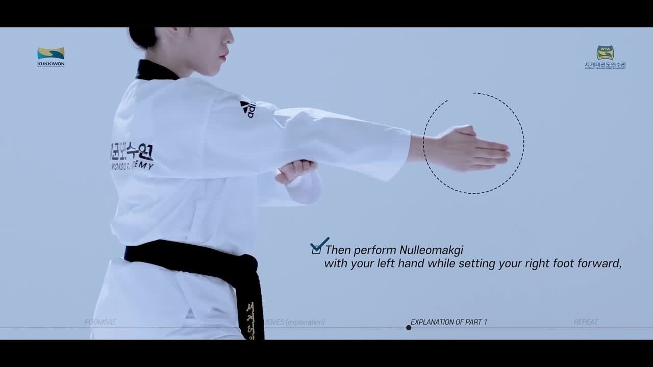 Видео обучение — Пхумсе taegeuk 4 Jang тхэквондо втф зелёно-синий пояс 5й гып. Тхэквондо для детей и взрослых в Омске