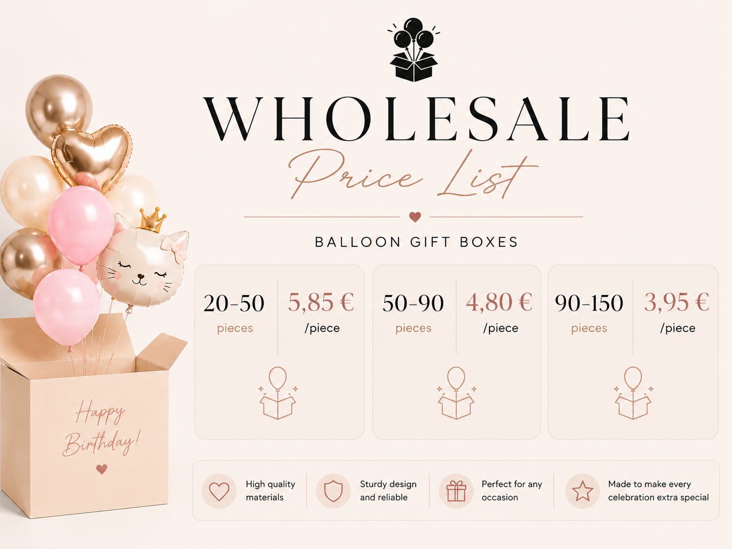 Wholesale. Wow box balloon. poklon kutije za balone. boxes for balloons. veloprodaja i maloprodaja