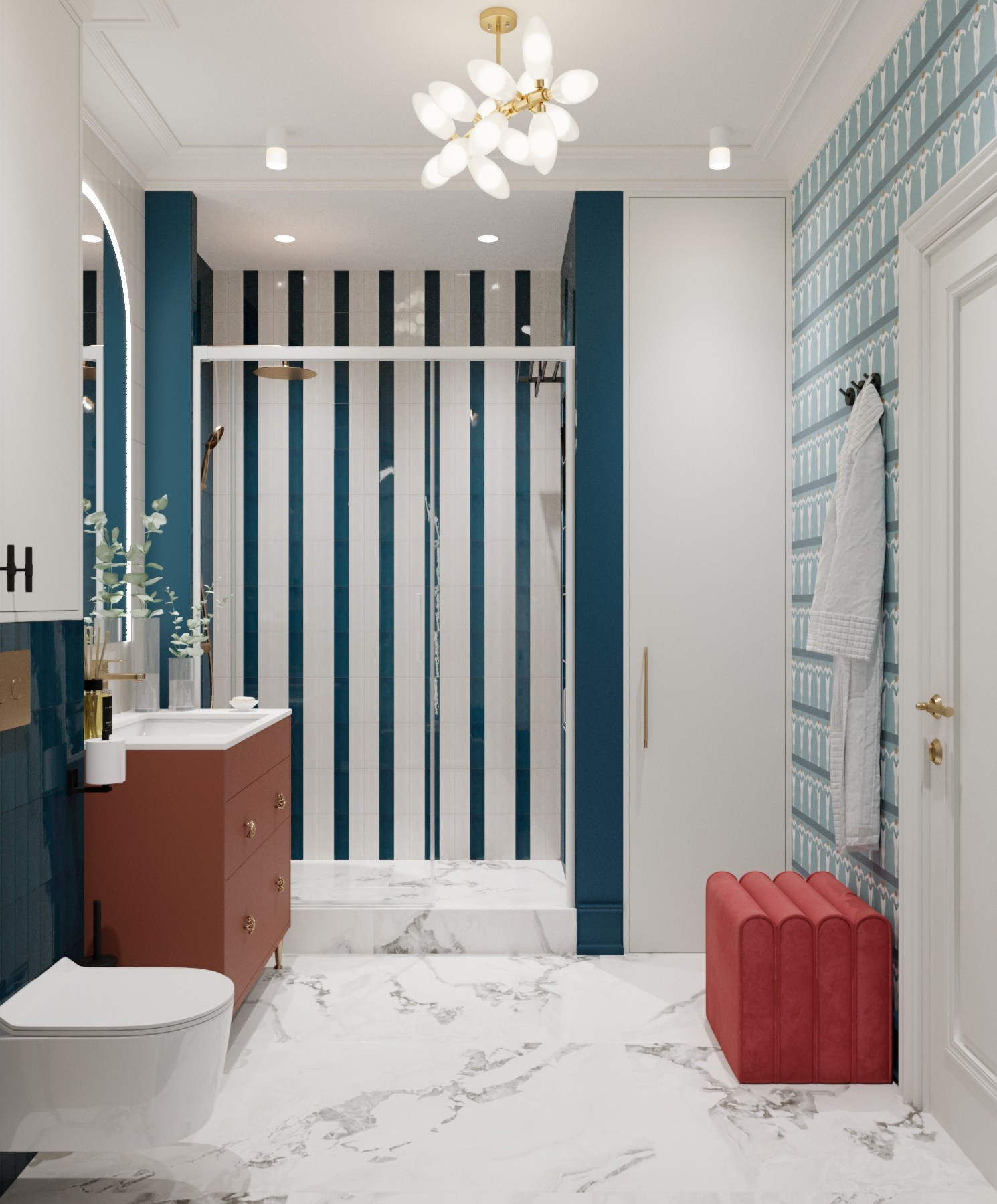 Детский санузел в таунхаус