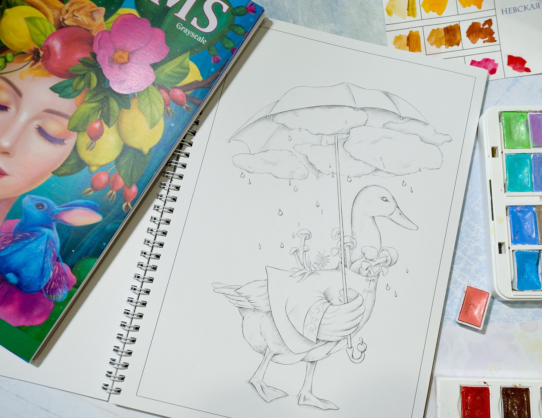 Dreams Авторская раскраска Алёны Лазаревой. Раскраски Алёны Лазаревой