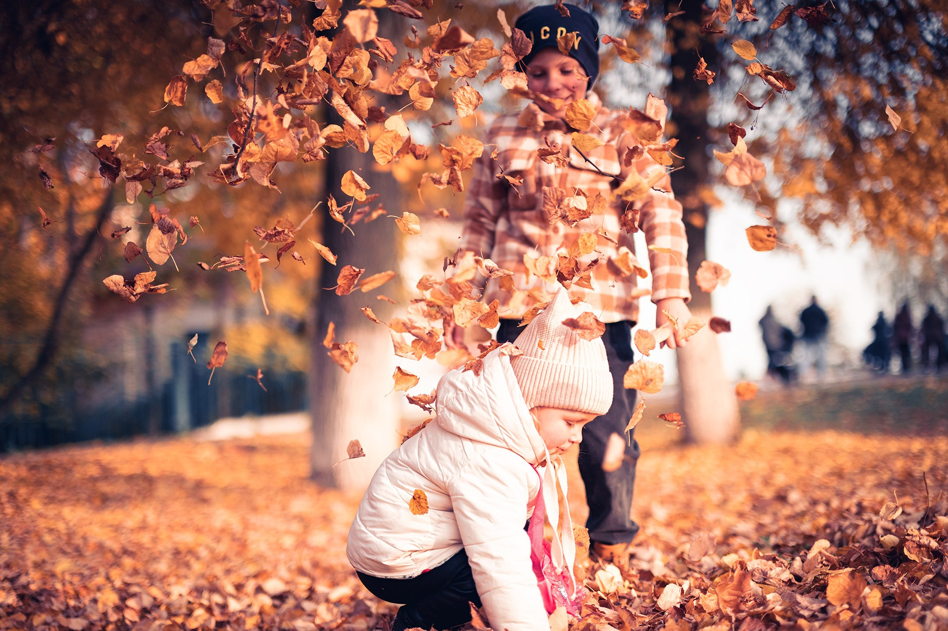 Фотосессия с детьми в октябре во Владимире. Локация Козлов вал.