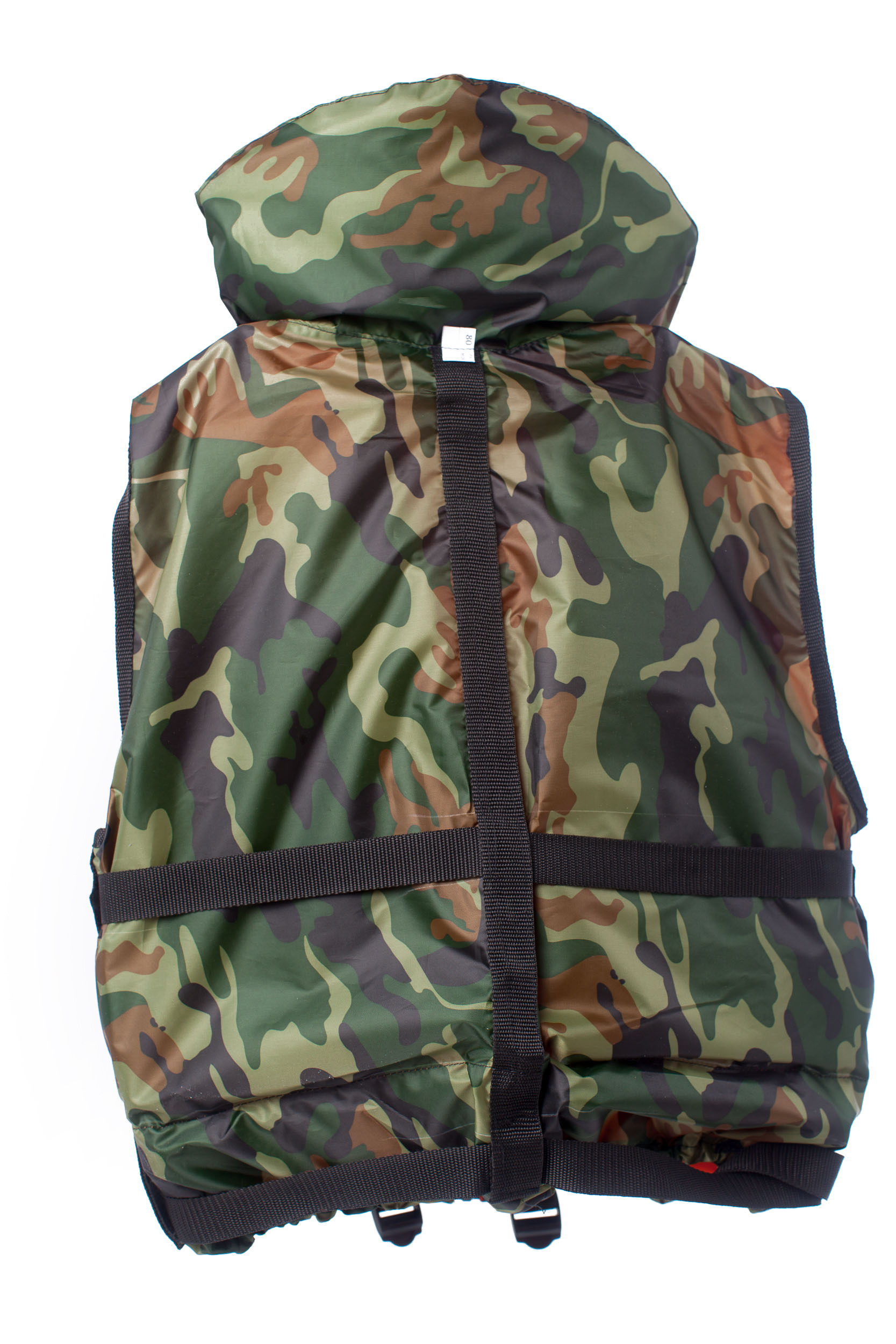 Спасательный жилет цвета хакки с ярко оранжевой подкладкой