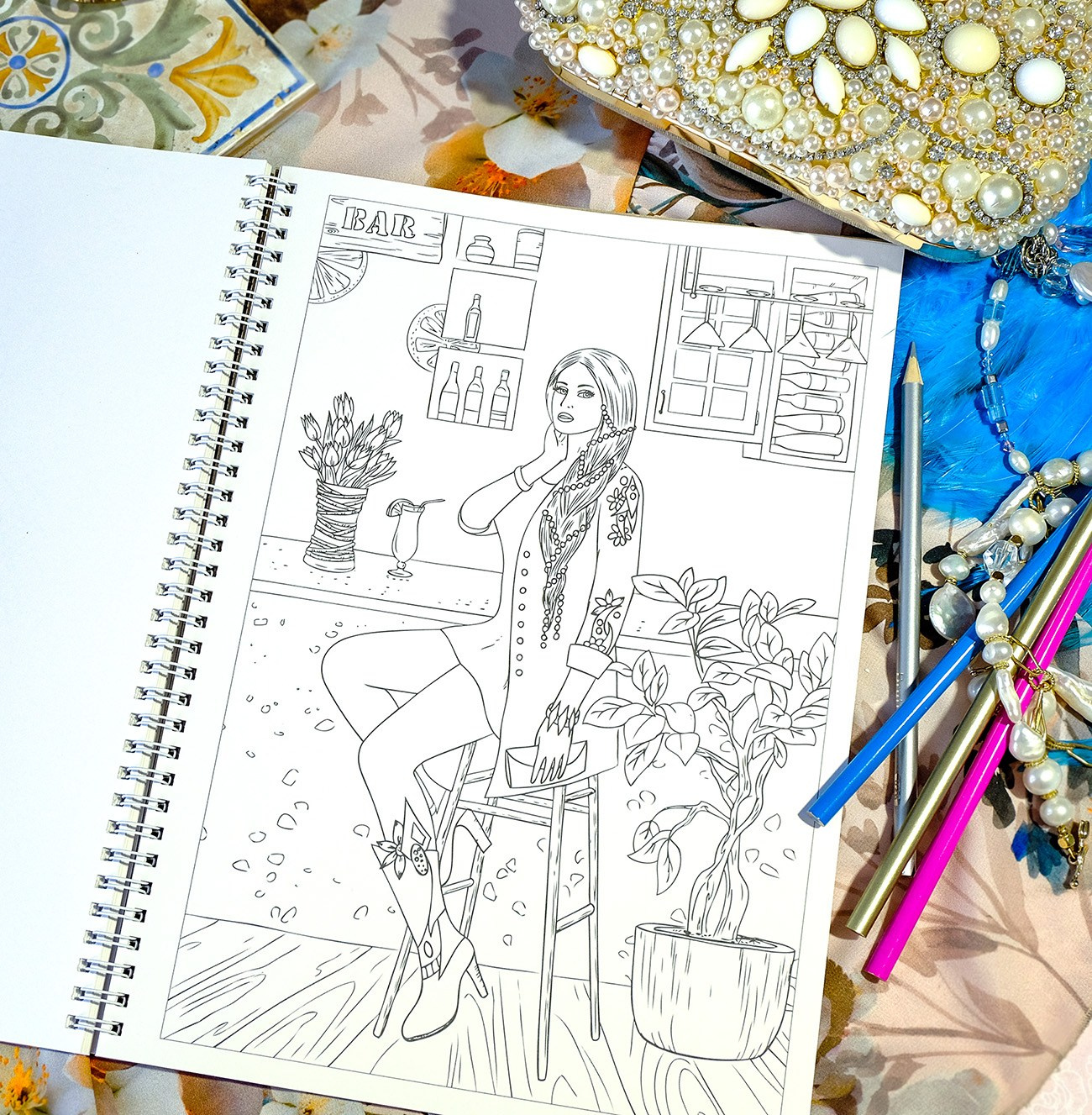 Fashion раскраска Алёны Лазаревой. Раскраски Алёны Лазаревой