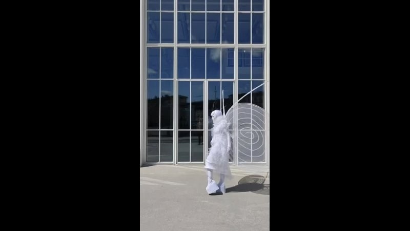 Персонаж белая Бабочка. Мимы и Ходулисты на встречу гостей. Москва