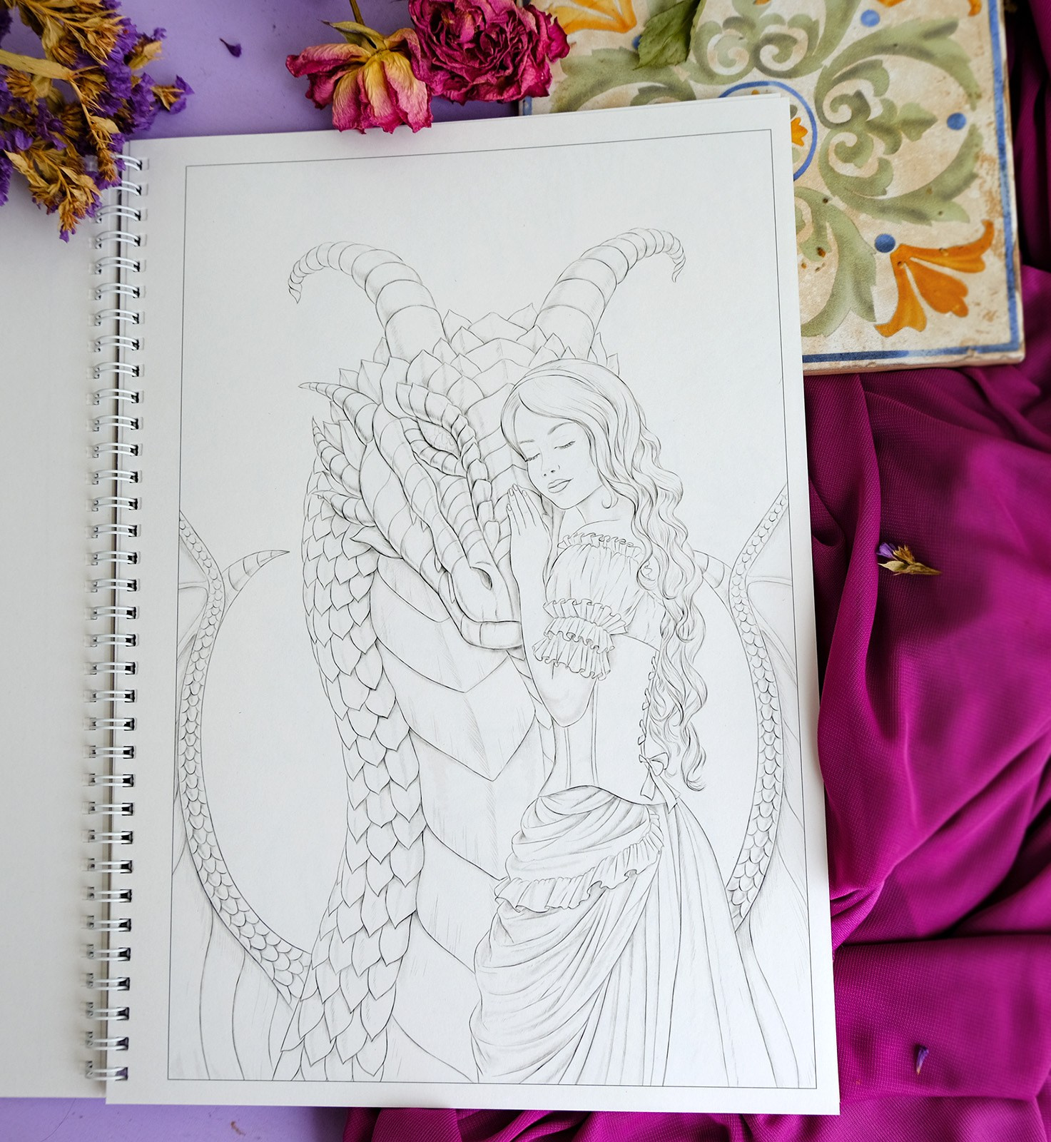 Авторская раскраска Алёны Лазаревой Mystical Worlds. Раскраски Алёны Лазаревой