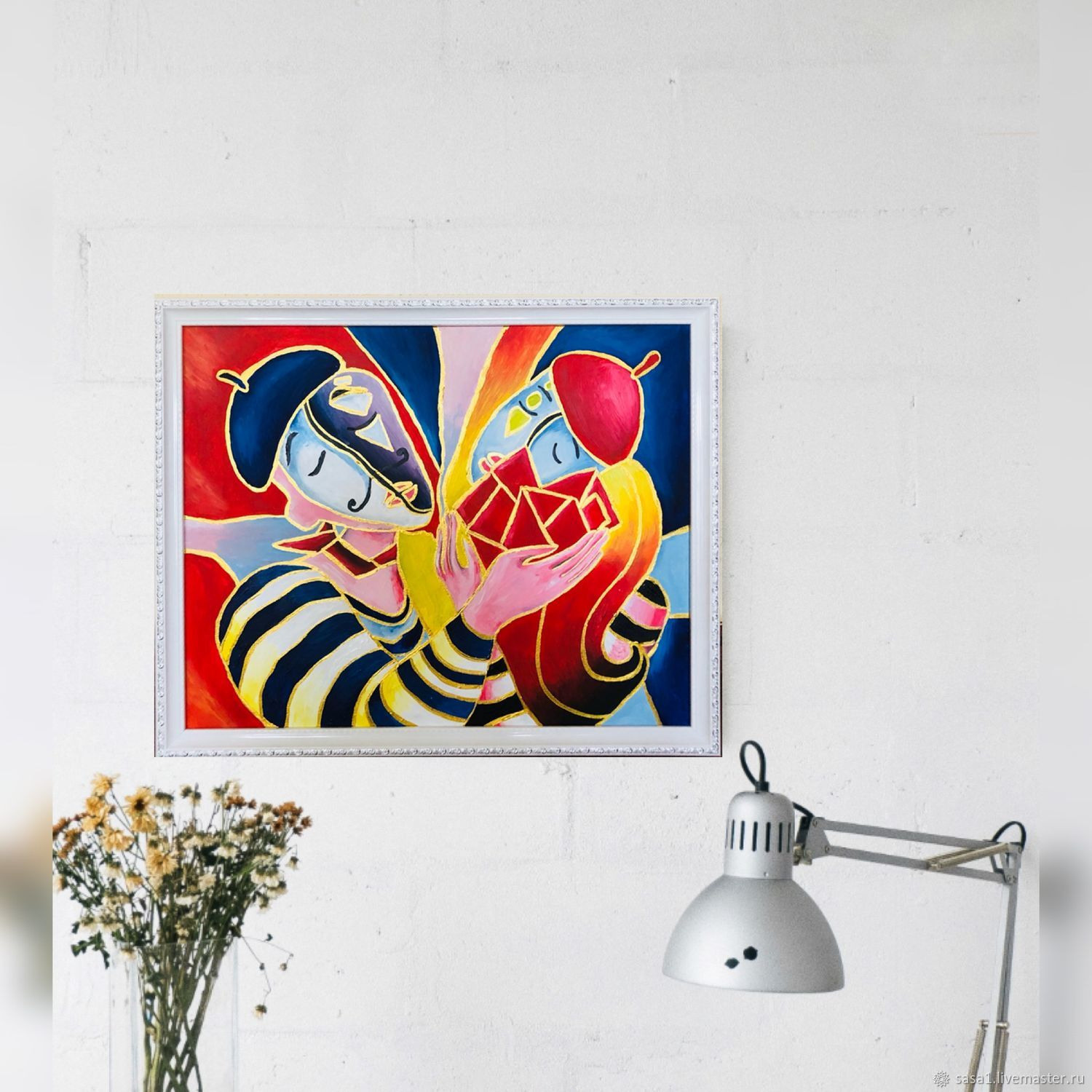 «Мимы» авторская картина 30000р. Яркие картины на заказ Александры Корчагиной