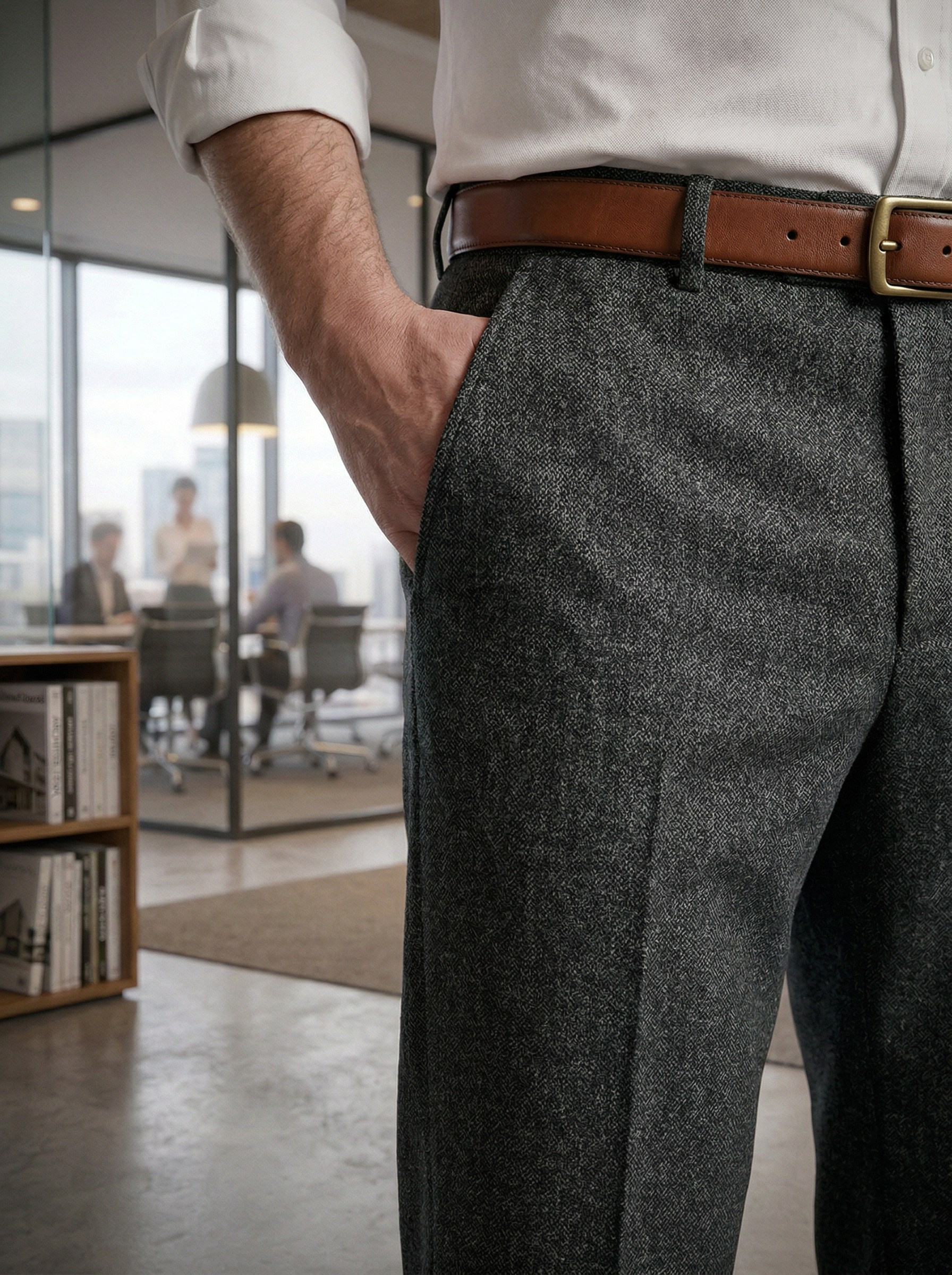 Генерация карточки товара для шерстяных брюк в офисе