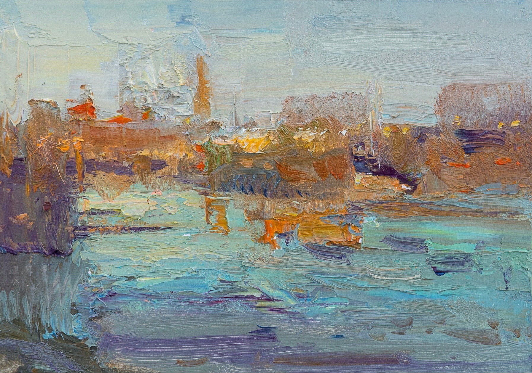 Закат. У реки Быстра Сосна