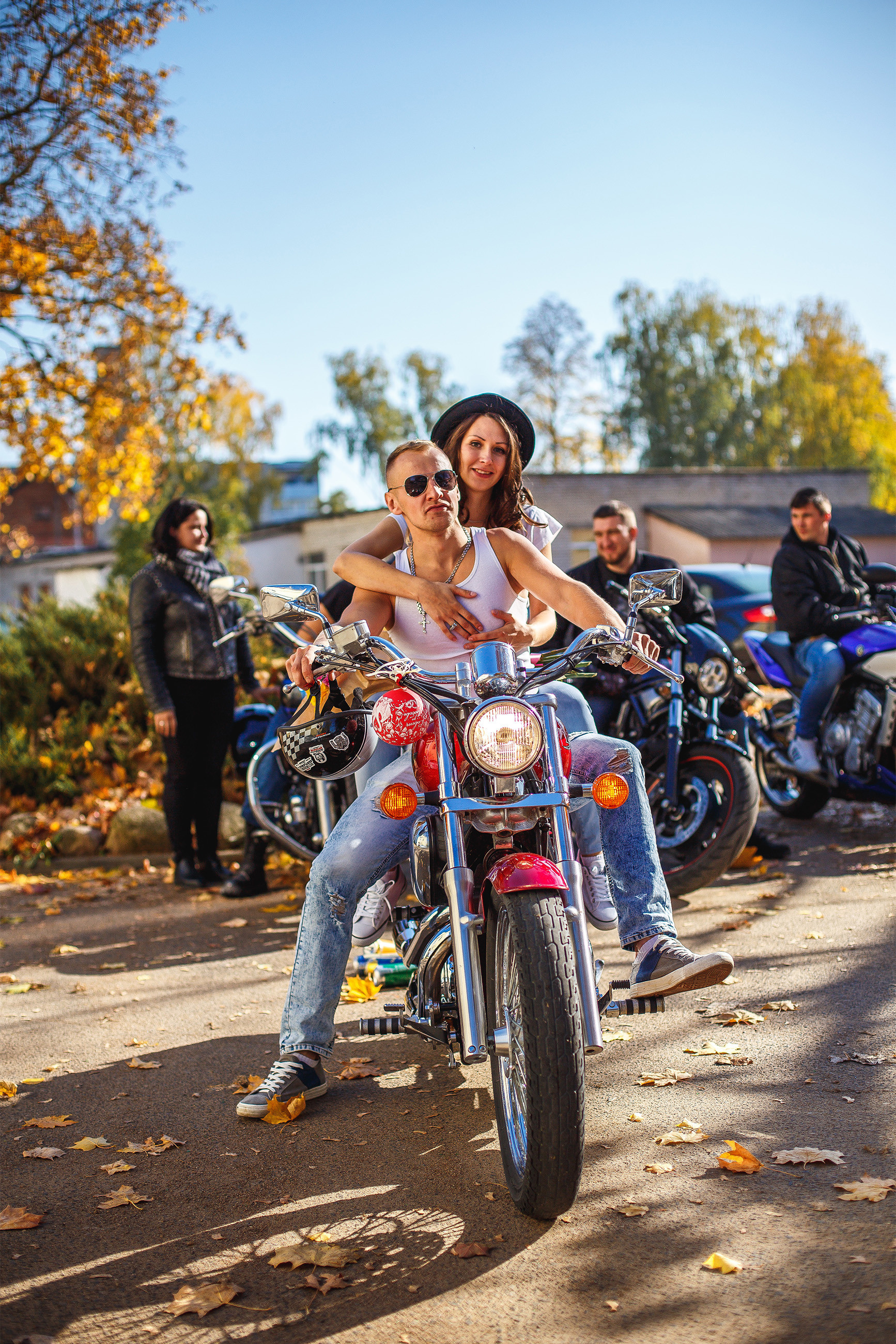 Wedding on motorcycles