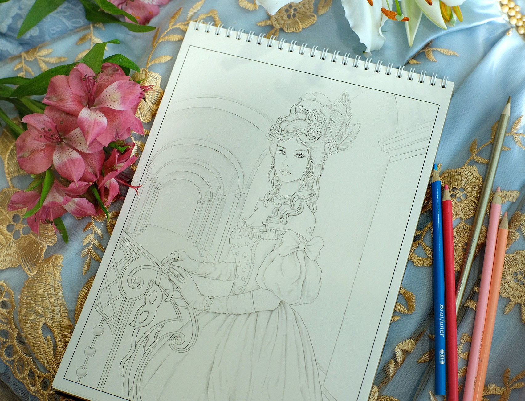 Авторская раскраска Маскарад. Раскраски Алёны Лазаревой