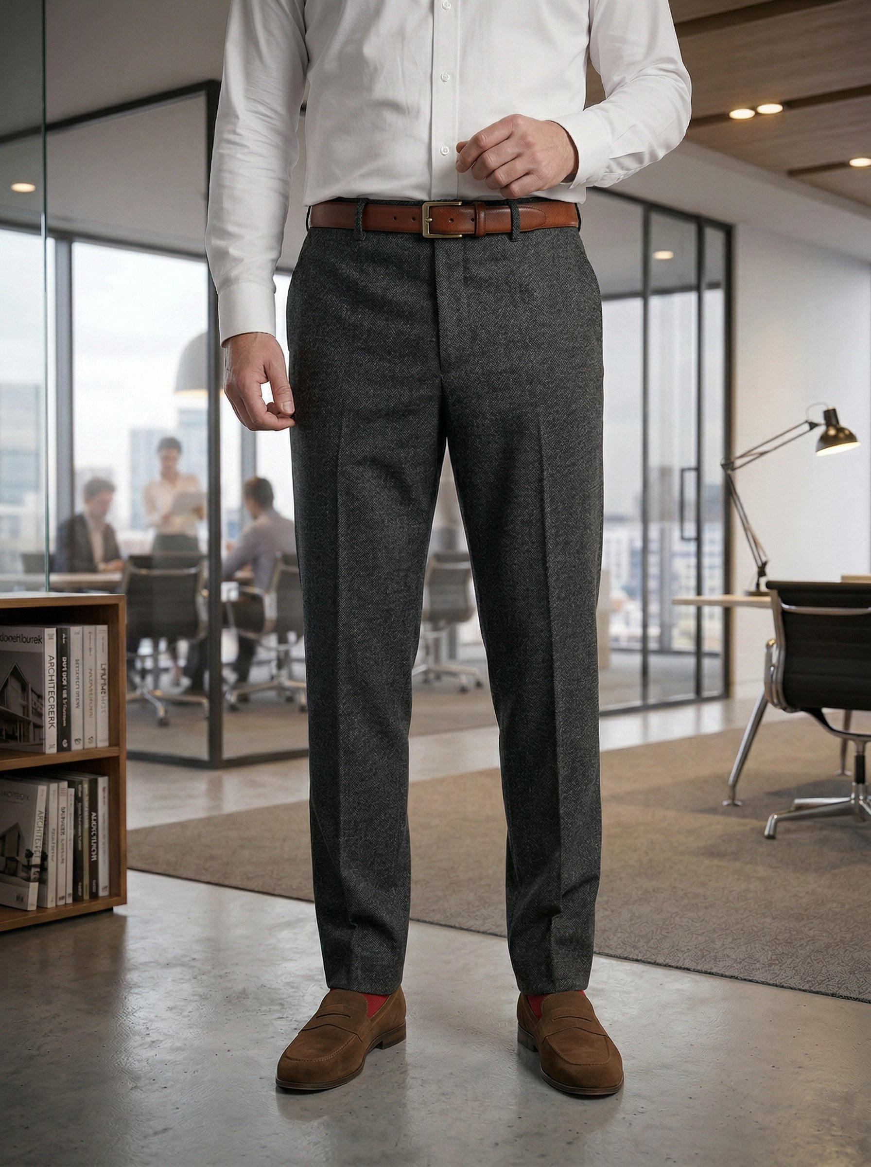 Генерация карточки товара для шерстяных брюк в офисе