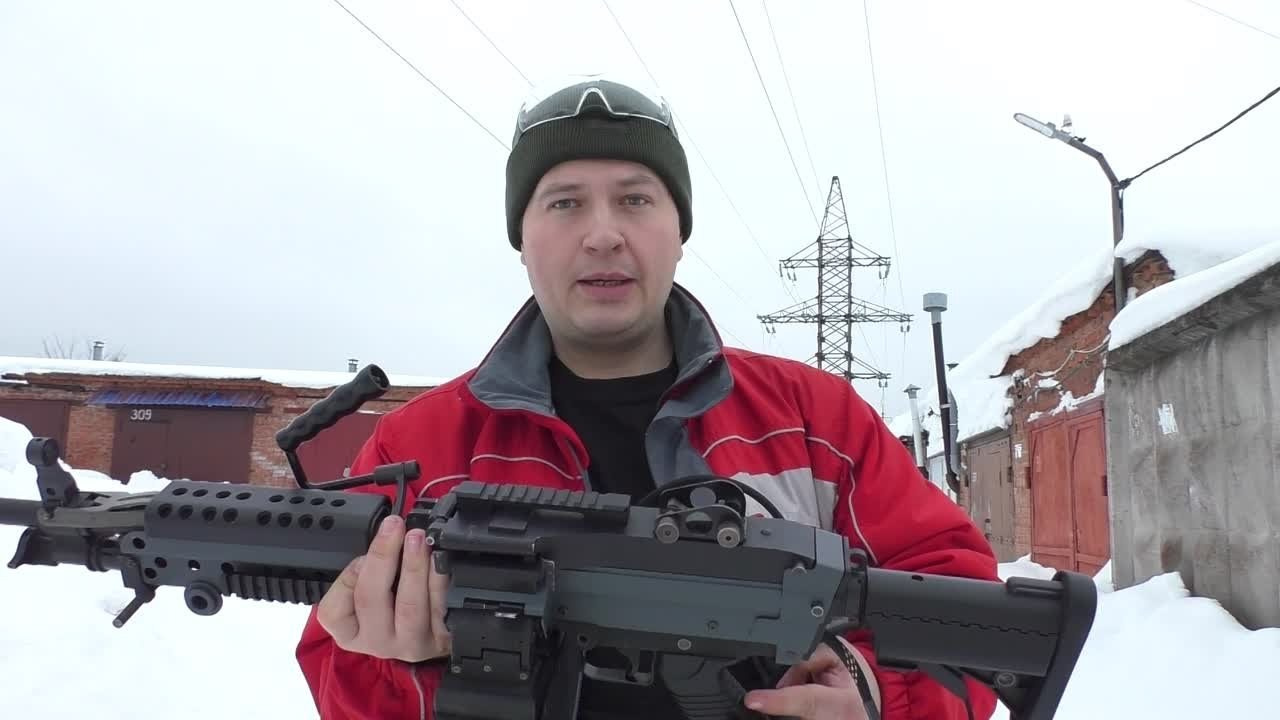 Страйкбольный пулемет М249 на ВВД (HPA). Страйкбольная мастерская Бигич Воркшоп
