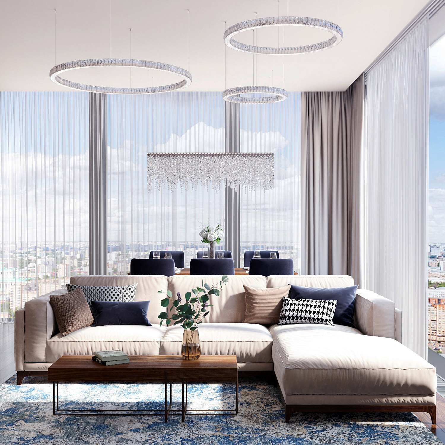 Гостиная в ЖК Neva towers