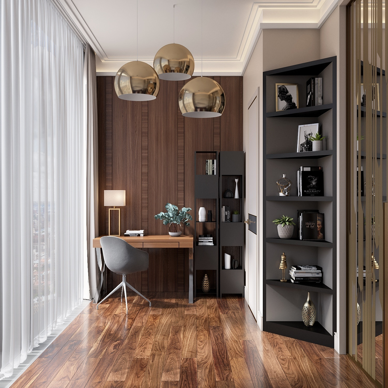 Деревянные панели в интерьере