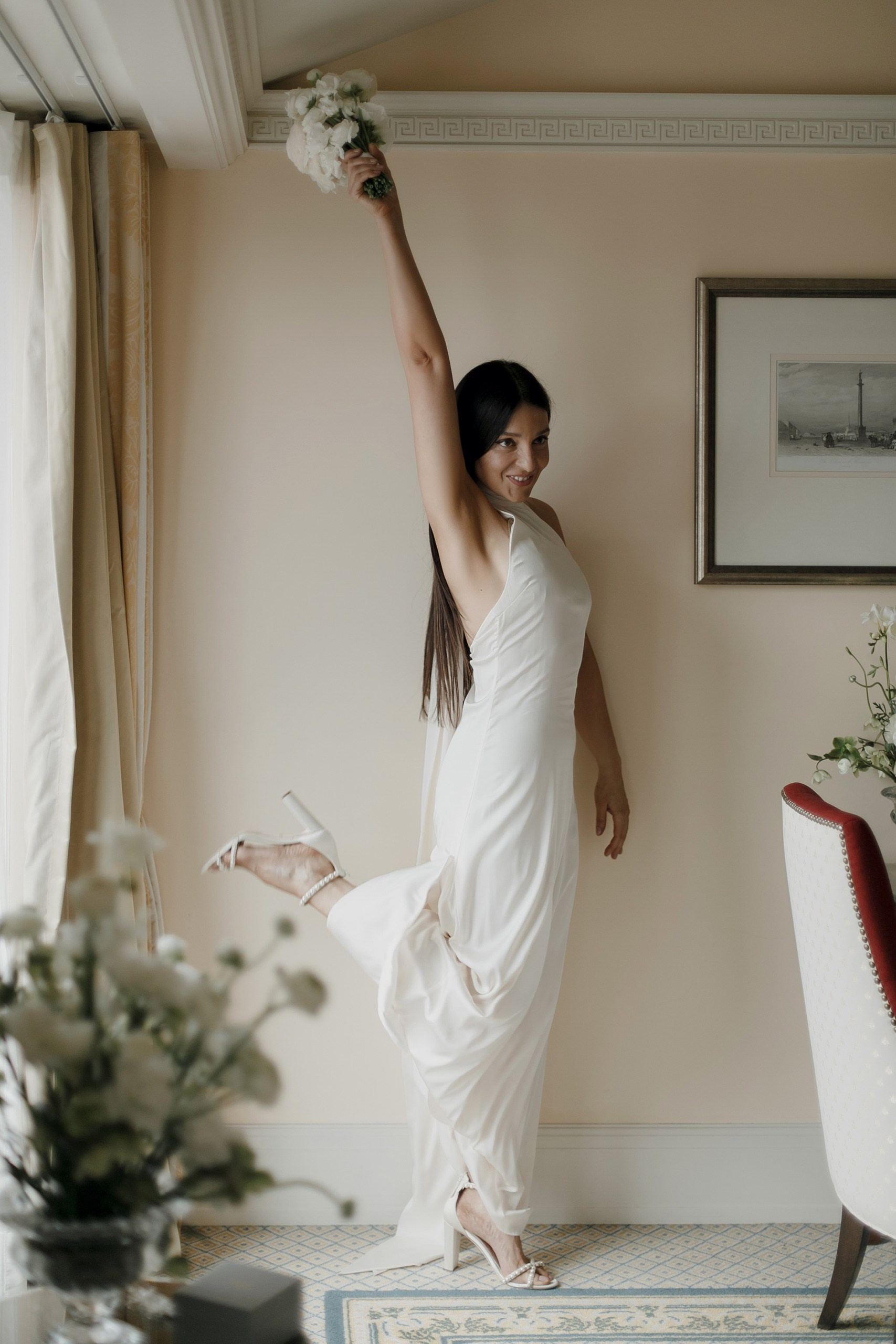 Цветочный декор на сборах невесты