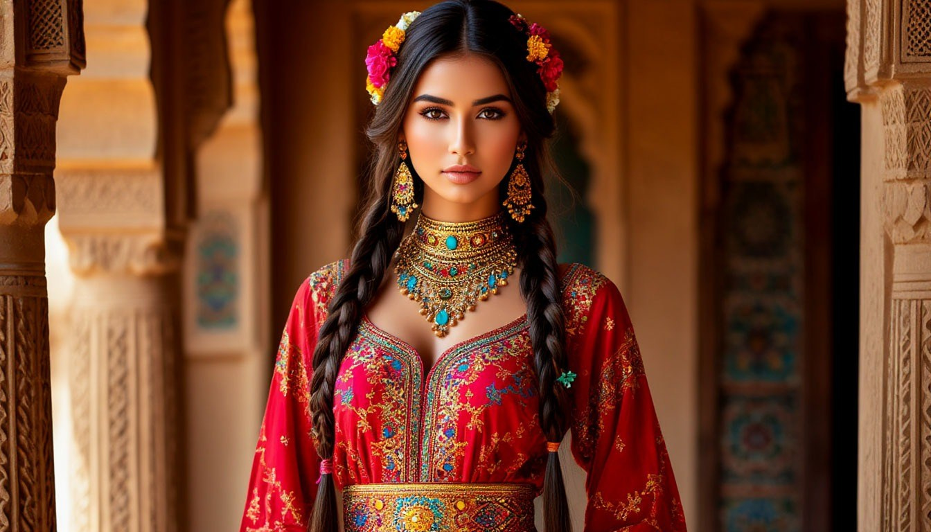 Стили фотосессий для девушек. Загадка Востока. Портрет красивой восточной девушки.