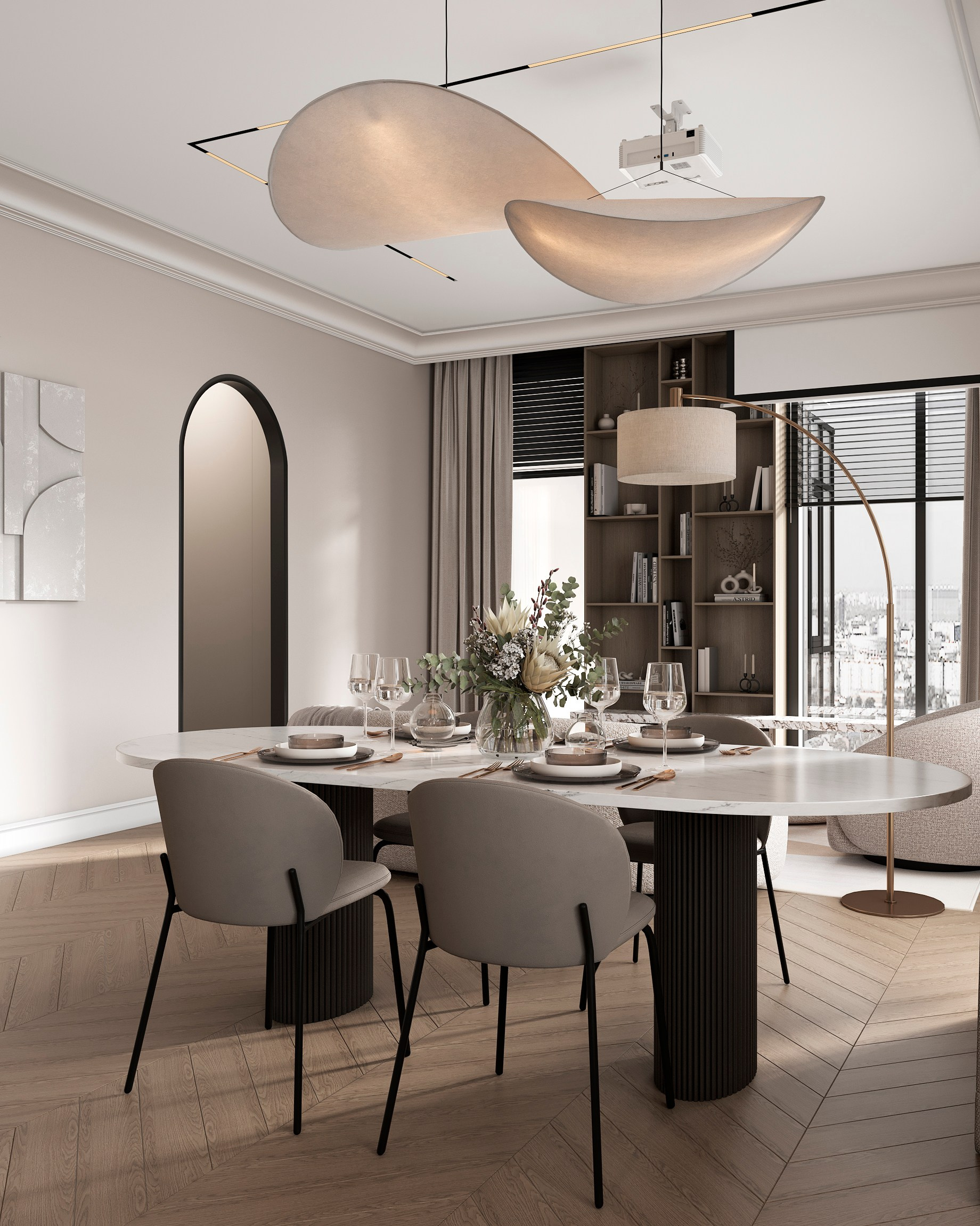 RIVERSKY / 107 м². Inside Form — студия, где проект начинается не с стен, а с человека. Индивидуальный подход, живой стиль