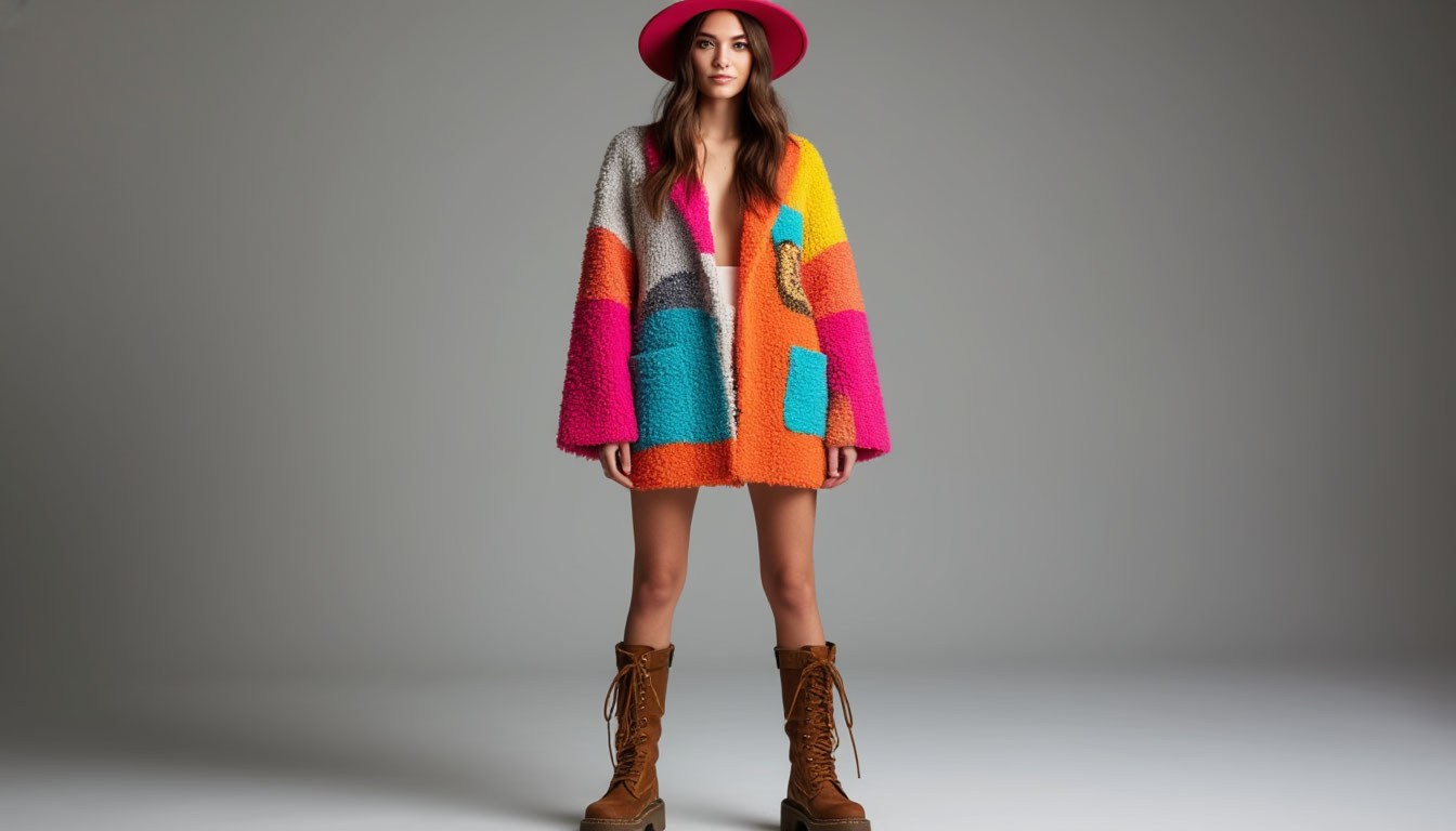 Стили фотосессий для девушек. Артхаус. Интересный протрет симпатичной девушки в полный рост.