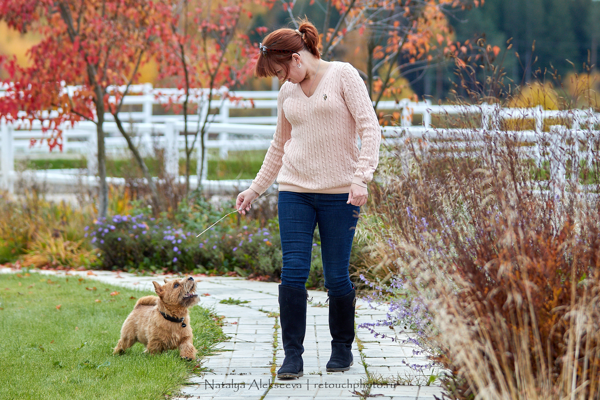 Александра и норвич-терьер Кирилл