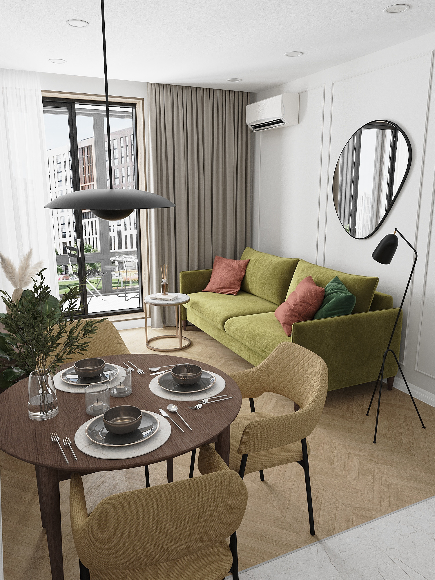 дизайн проект СПБ  от 600 рублей современный дизайн с нотками ретро ЖК Черная речка