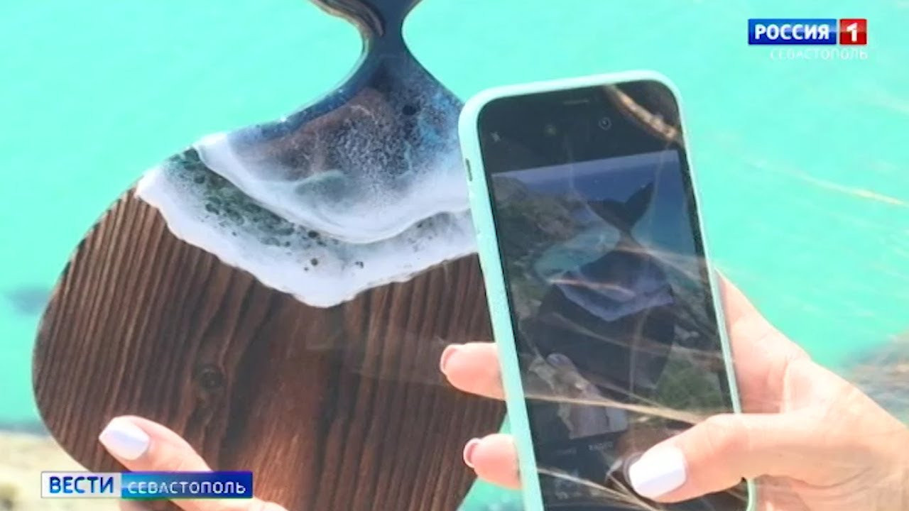 Обо мне на ТВ. Seatales — эпоксидная смола и спиртовые чернила