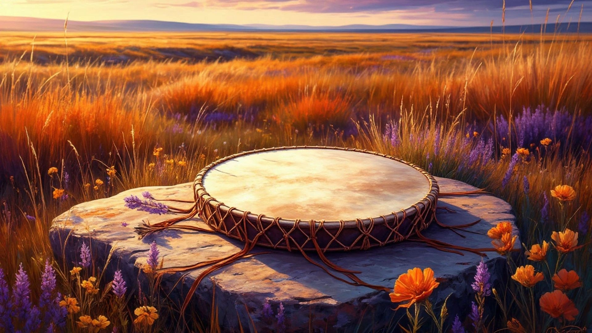 Шаманский бубен. Закат