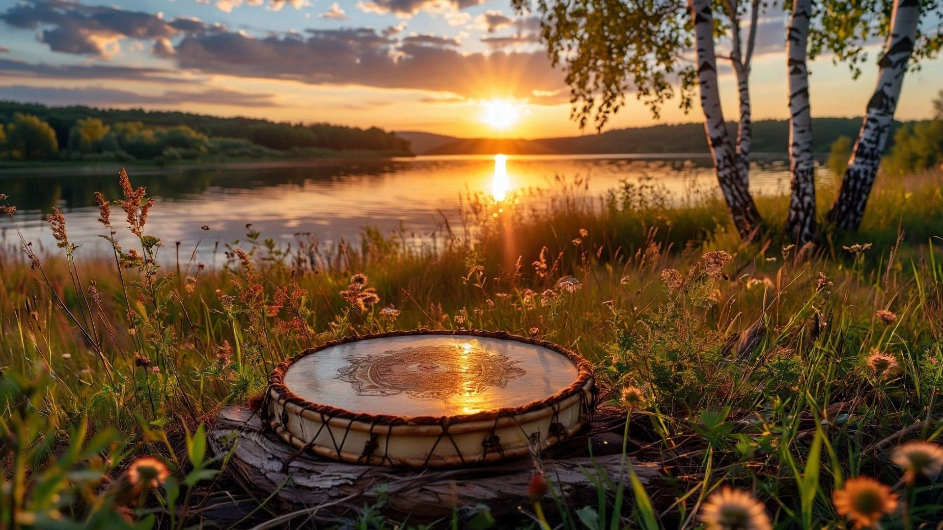 Shamanic Drum. Merging with the World