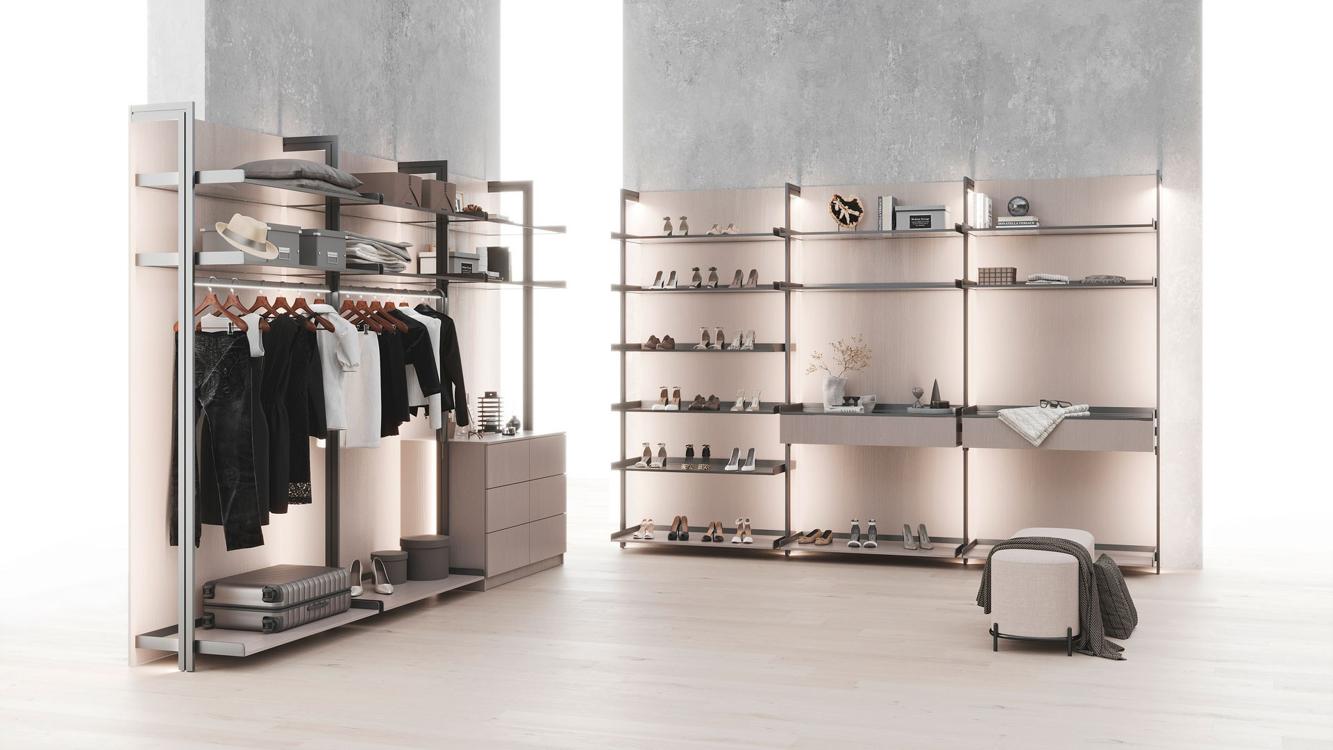 Гардеробные системы MGS мебель. MGS мебель в Ростове-на-Дону. Высочайшее качество исполнения. Инновационные и классические материалы. MGS mebel Ростов