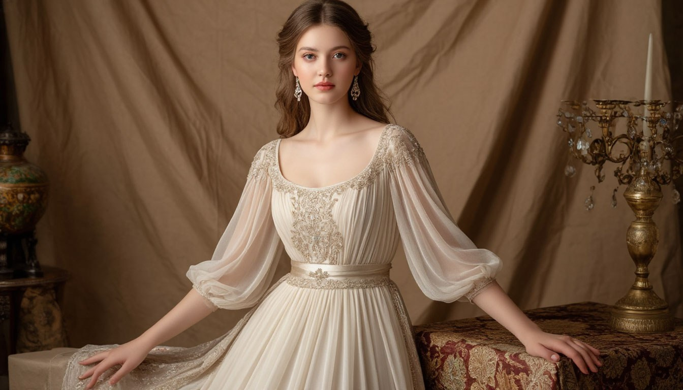 Стили фотосессий для девушек. Ампир. Потрет красивой девушки.