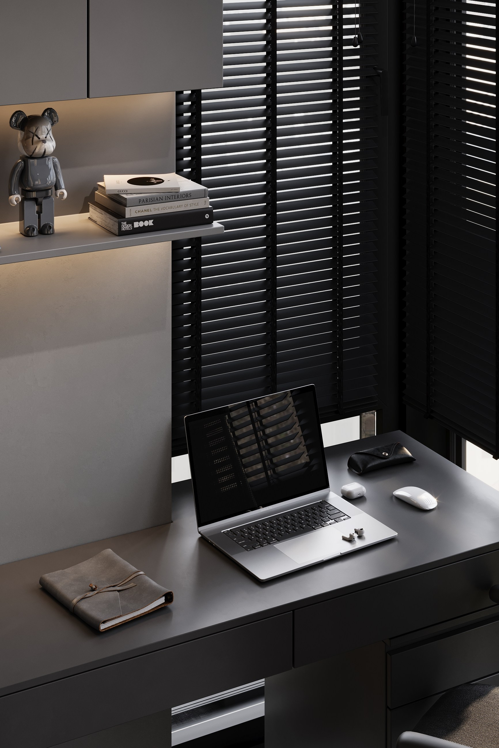 дизайн рабочего места на балконе 