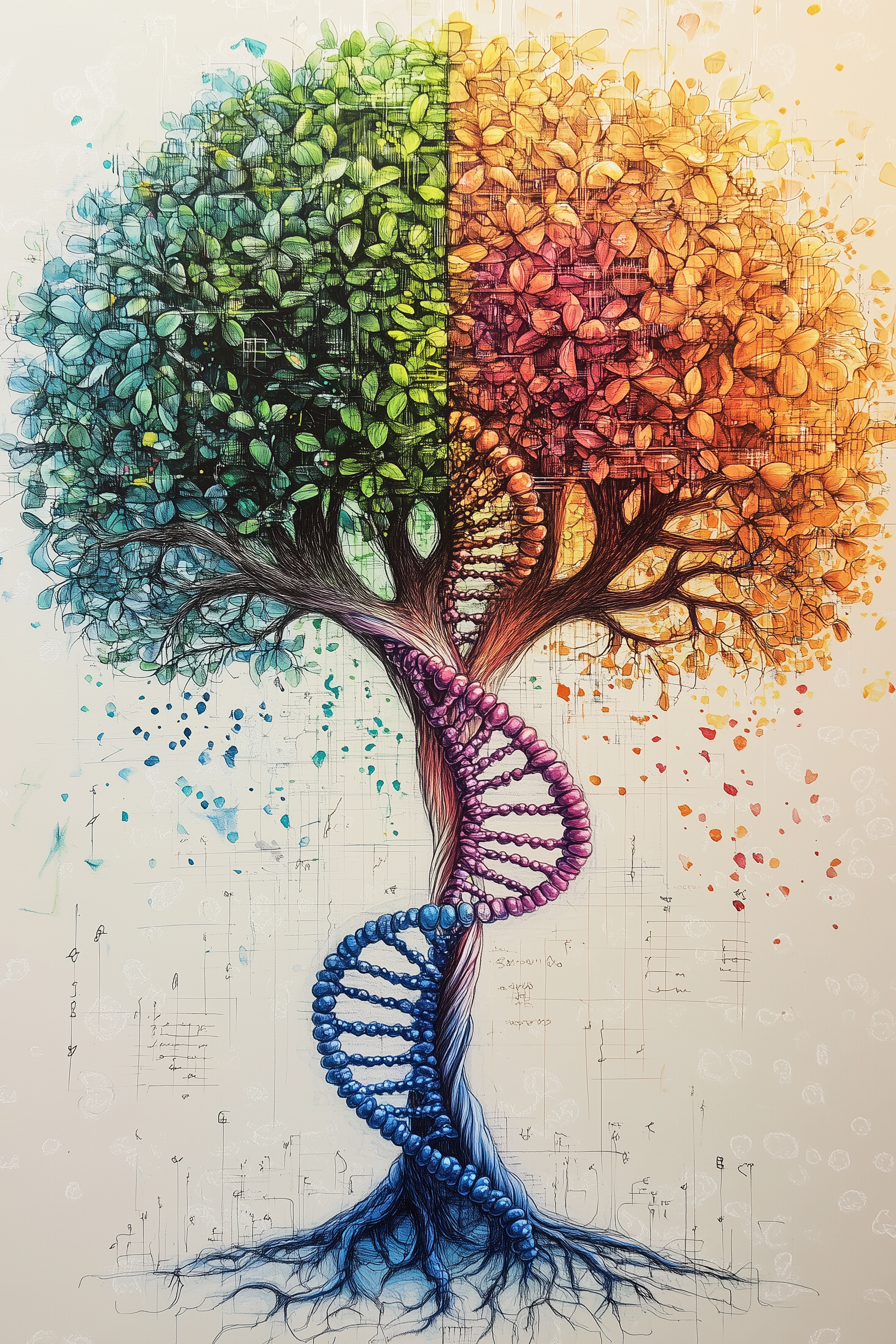 Иллюстрации Дерево Днк. Шаблоны и дизайны выпускных альбомов и фотокниг