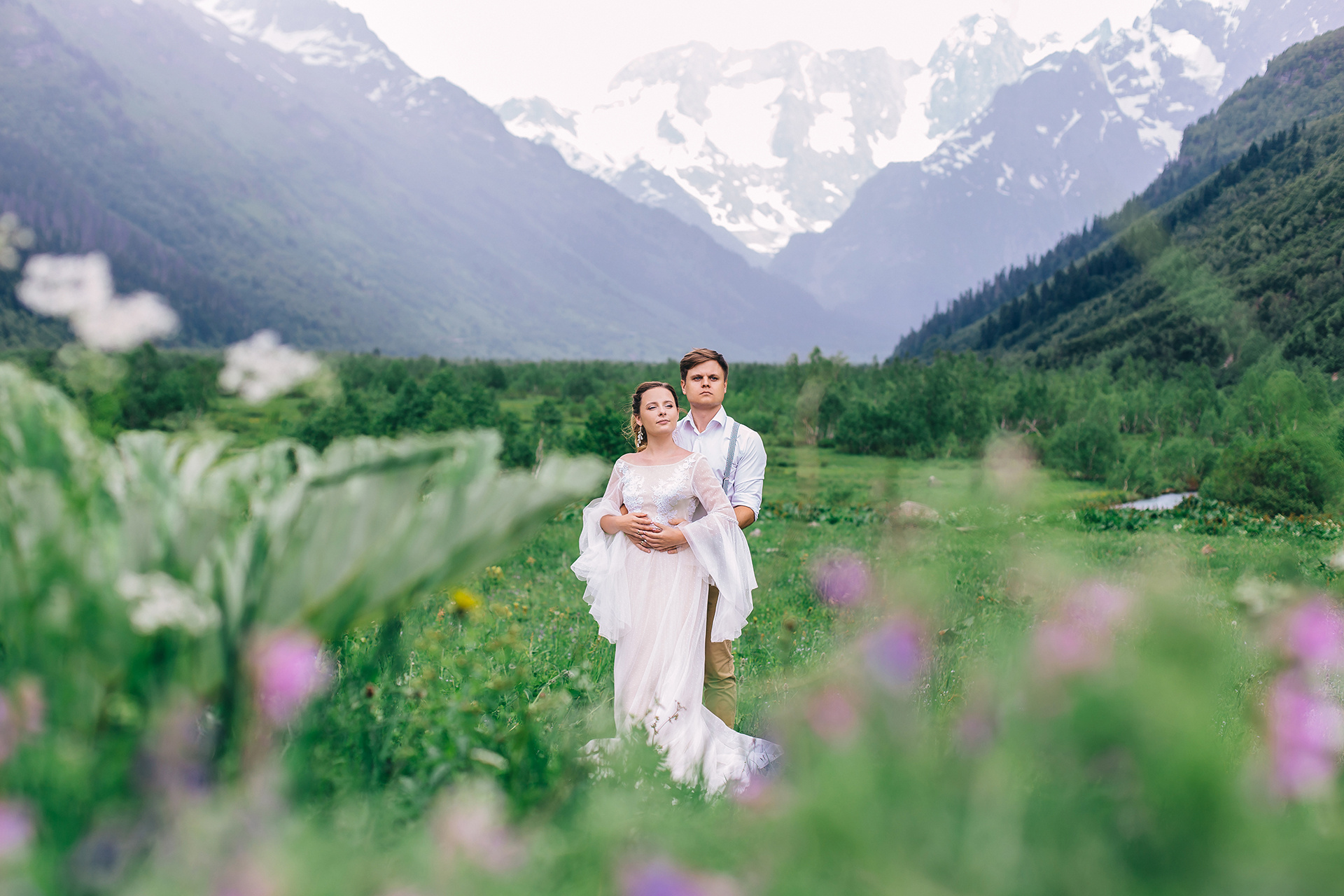 Алина и Сергей. Домбай. Свадебный фотограф и видеограф Когай Дмитрий и Юлия