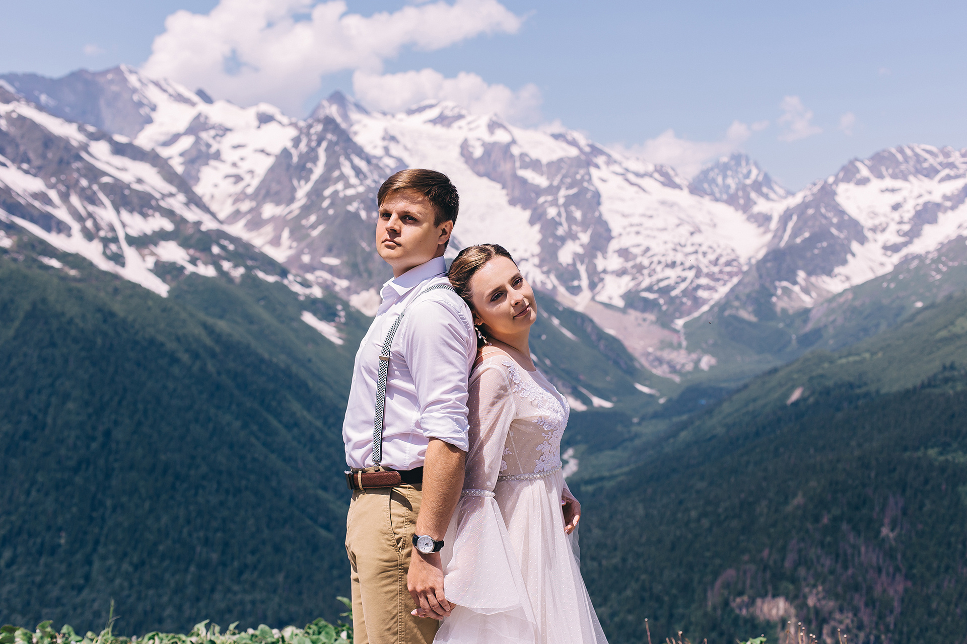 Алина и Сергей. Домбай. Свадебный фотограф и видеограф Когай Дмитрий и Юлия