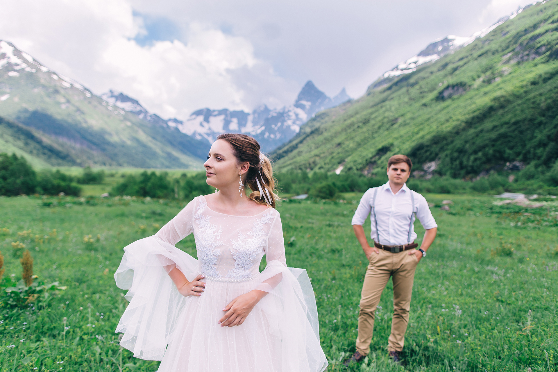Алина и Сергей. Домбай. Свадебный фотограф и видеограф Когай Дмитрий и Юлия
