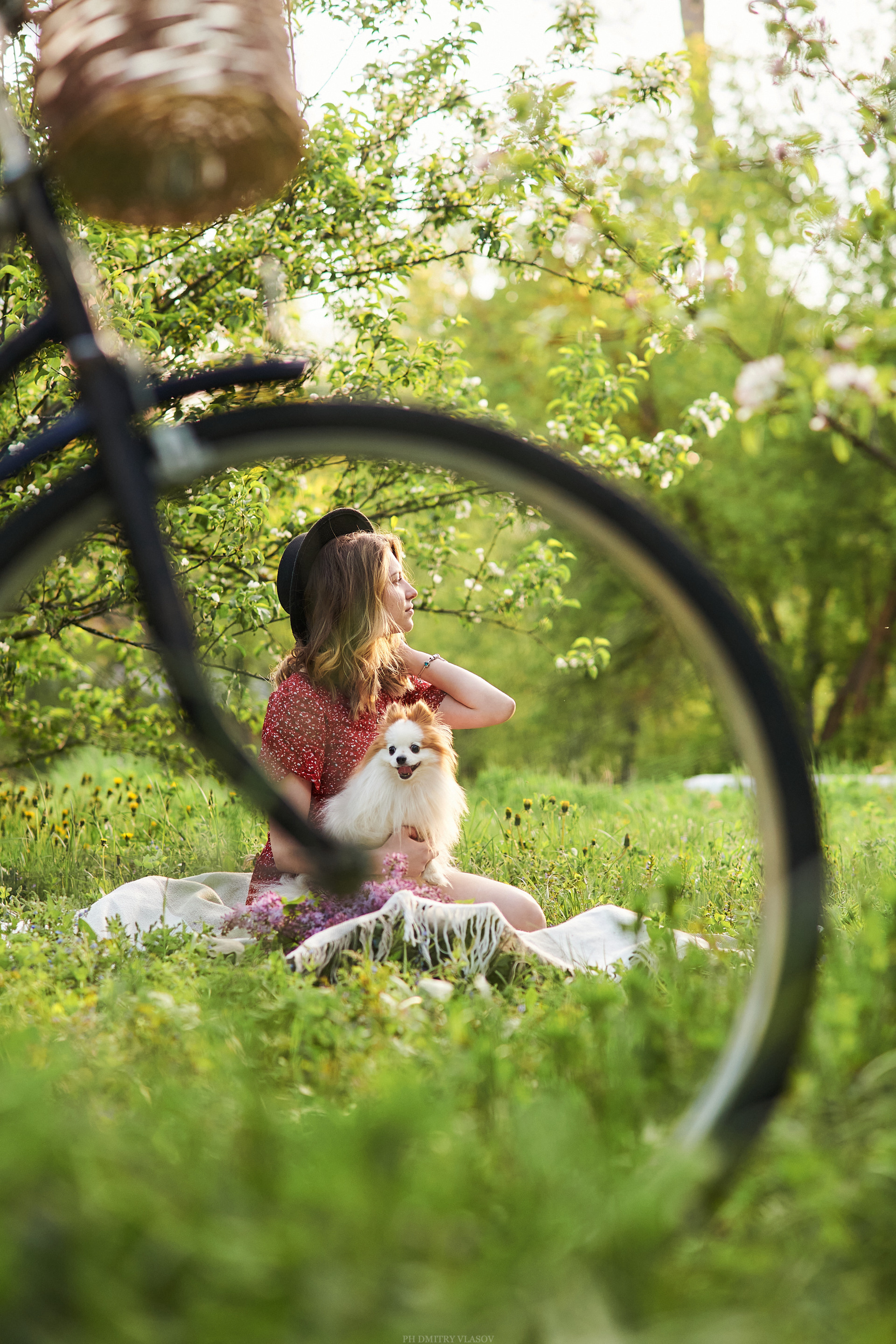 Летняя фотосессия девушка с велосипедом. Саров. Семейный и свадебный фотограф в Сарове Дмитрий Власов