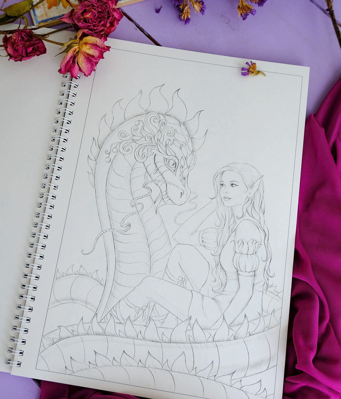 Авторская раскраска Алёны Лазаревой Mystical Worlds. Раскраски Алёны Лазаревой