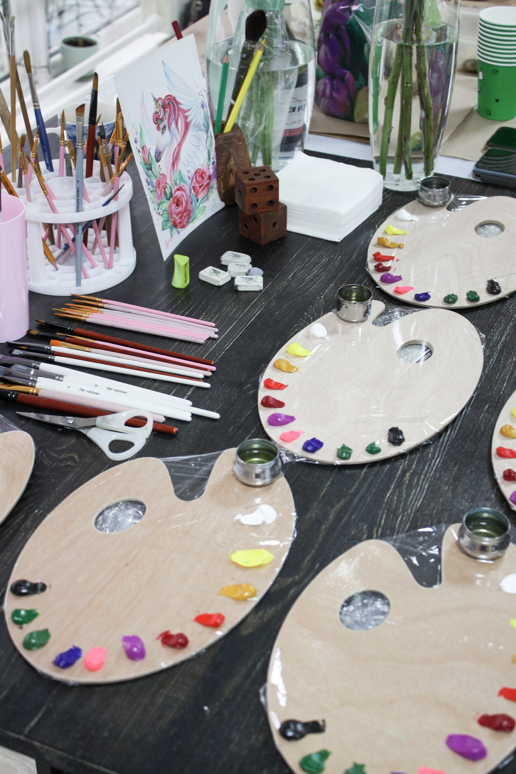 рисование красками на дне рождения