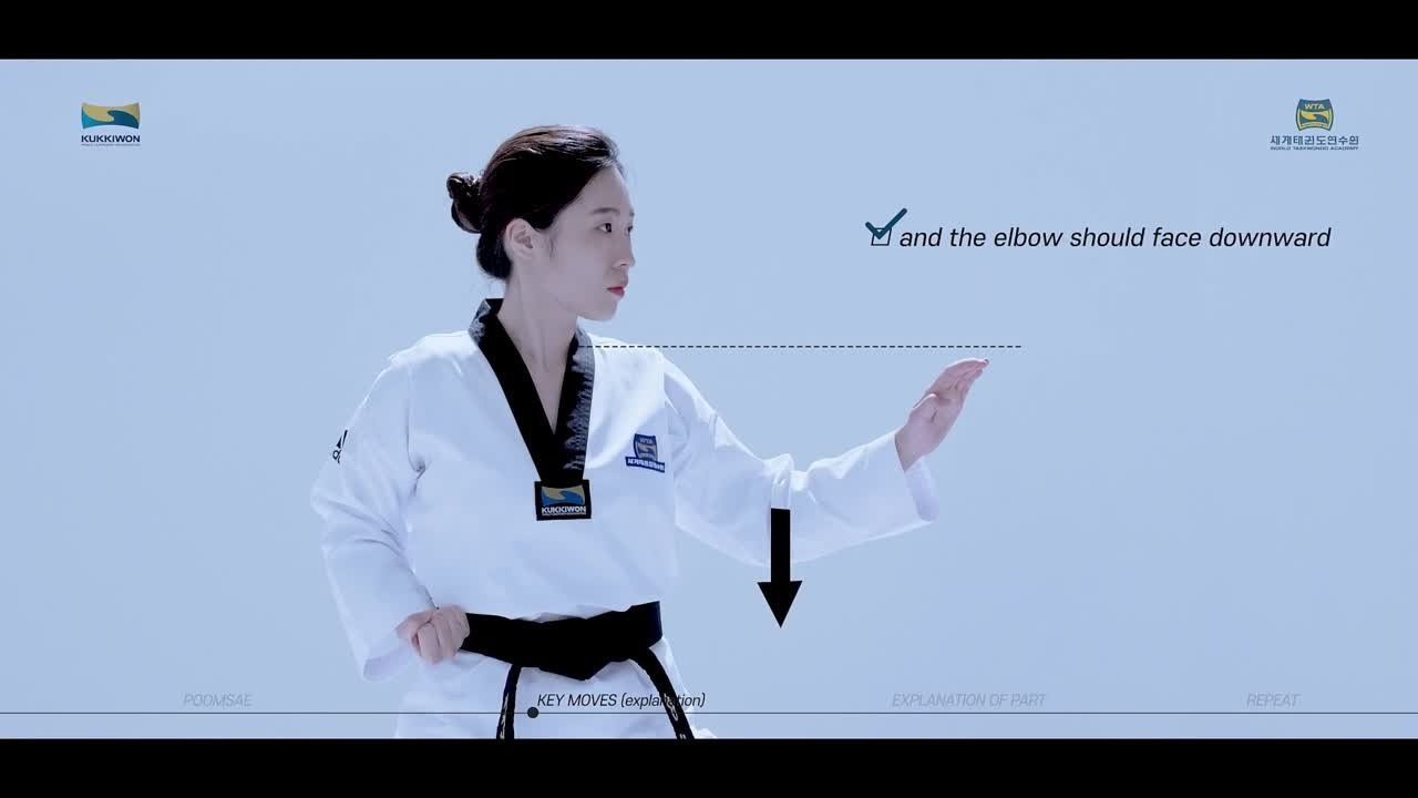 Видео обучение — Пхумсе taegeuk 3 Jang тхэквондо втф зелёный пояс 6й гып. Тхэквондо для детей и взрослых в Омске